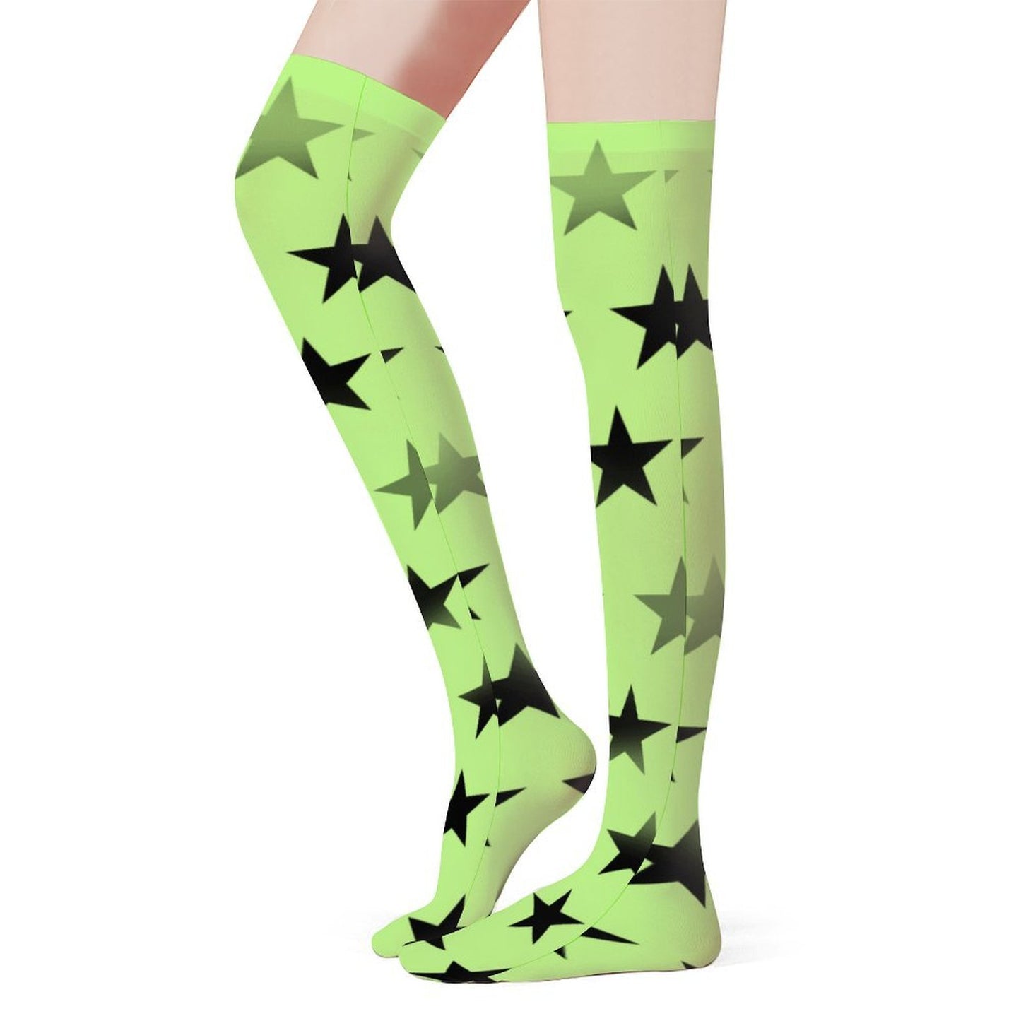 Neon Star Scene Long Stockings