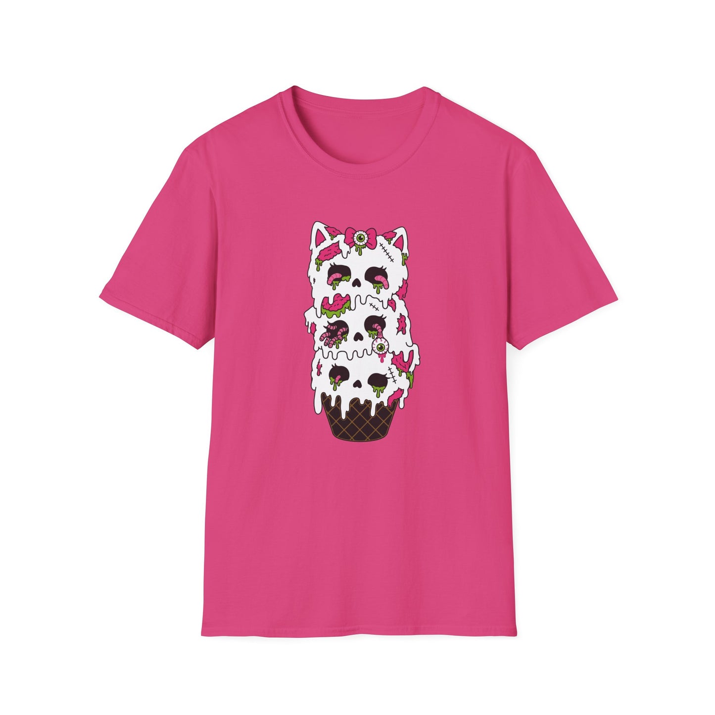 Melting Zombie Cat Ice Cream Unisex Cotton Tee (S–3XL)