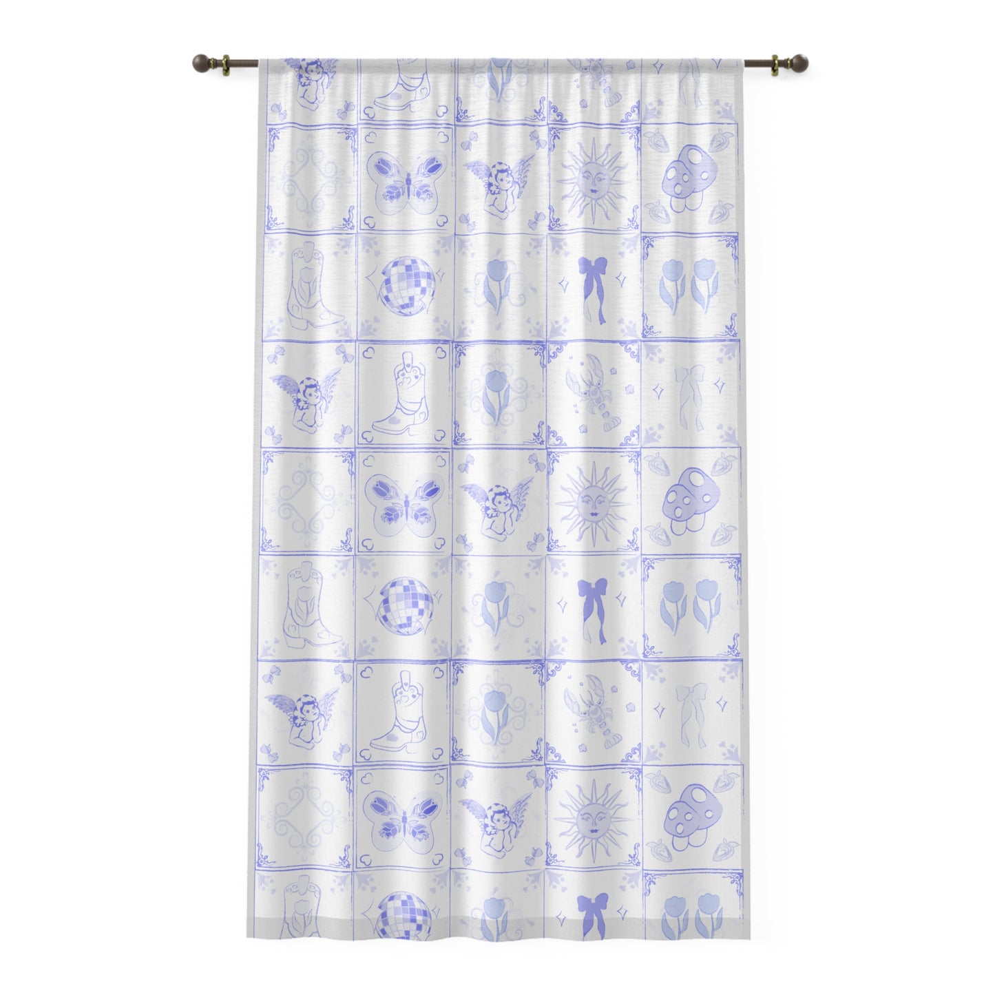 Angelic Tile style Window Curtain