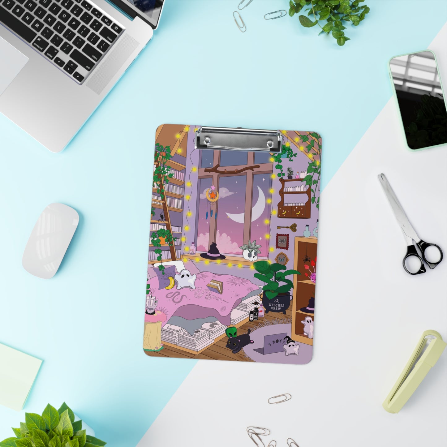 Pastel Witch Spell Room Clipboard