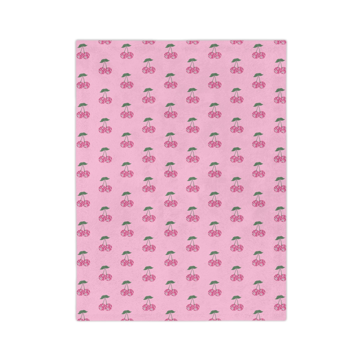 Disco Cherry Velveteen Microfiber Blanket