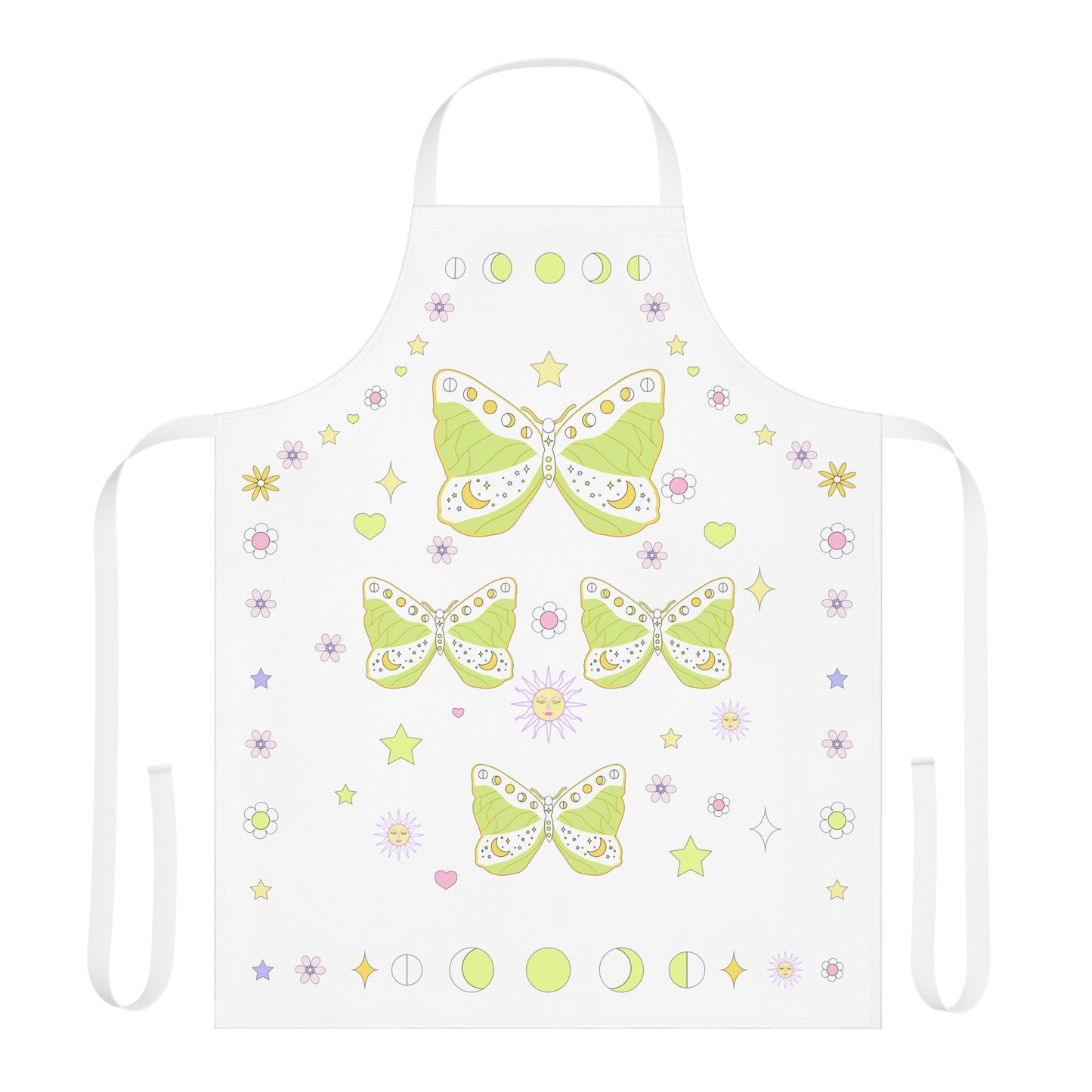 Pastel Grunge Boho Butterfly Apron