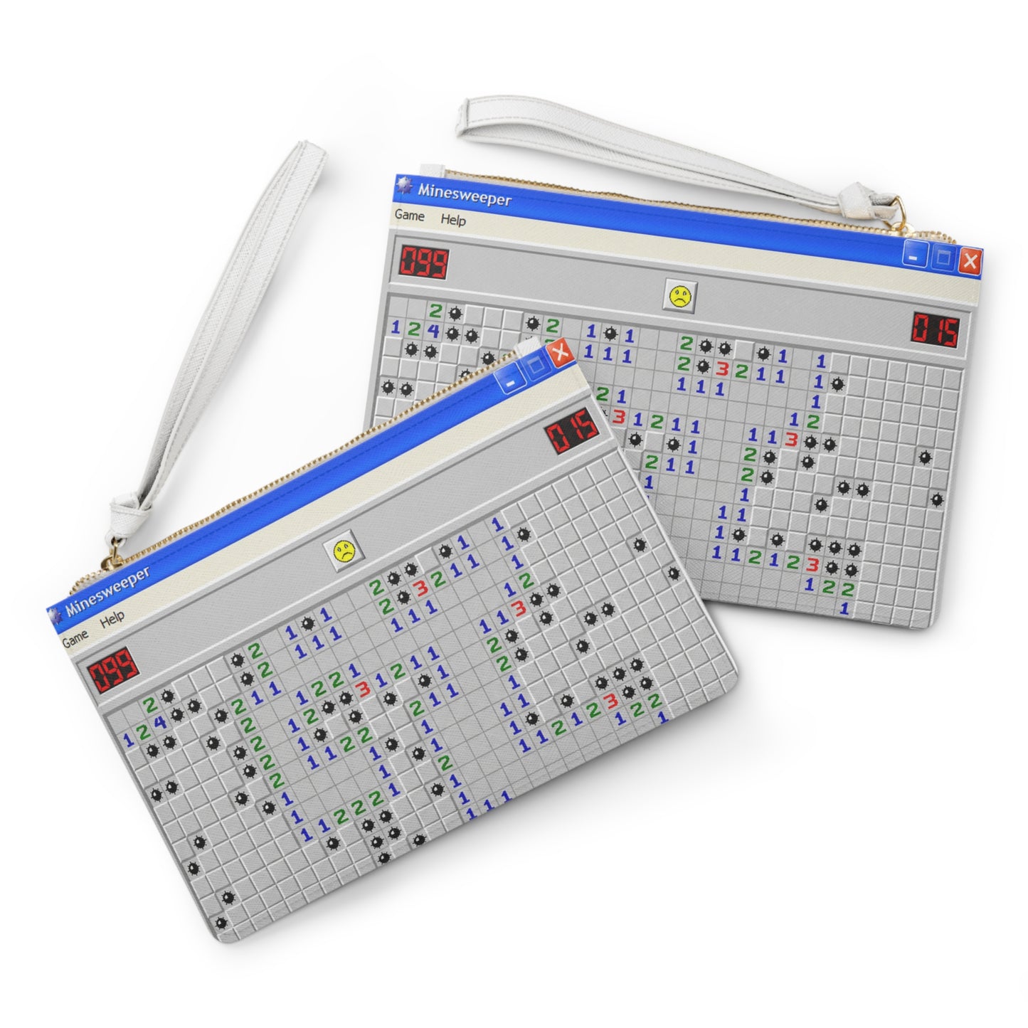 Frutiger Aero Minesweeper Clutch Bag – Retro Y2K Desktop Aesthetic