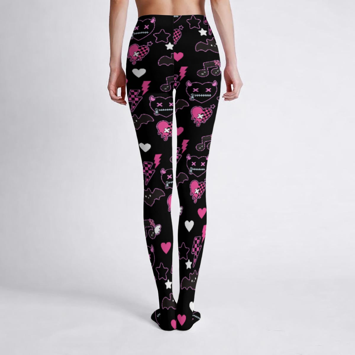 Devil Heart Scene Emo Tights