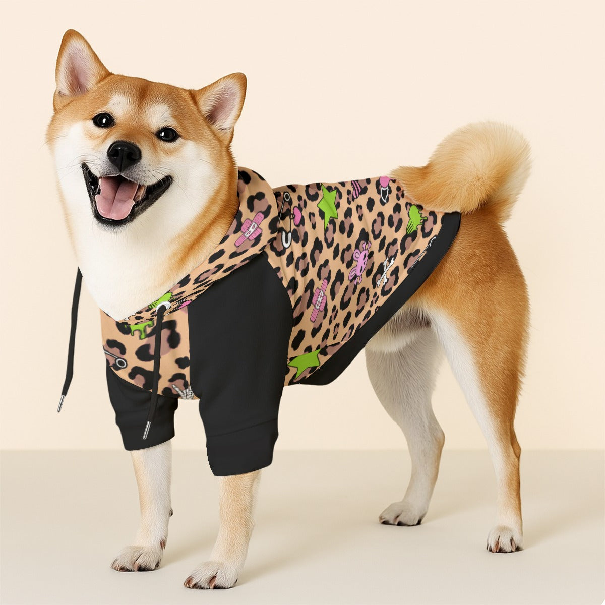 Leopard Bunny Skull Cotton Pet Hoodie (XL–6XL)