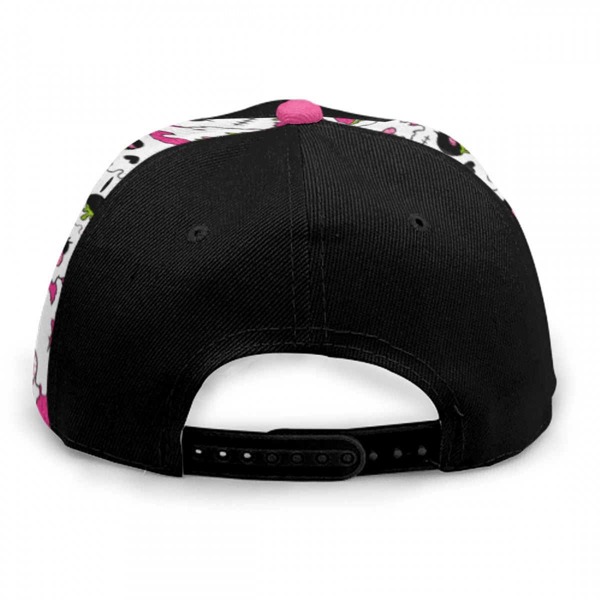 Zombie Kitty Cupcake Blackout Unisex Flat Brim Snapback Cap