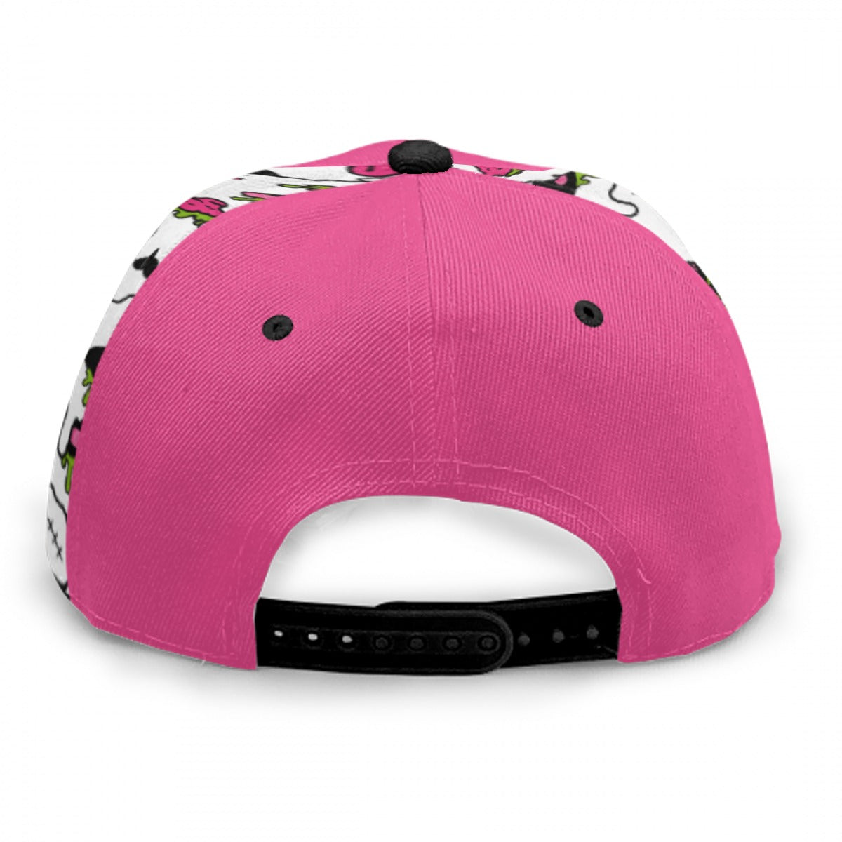 Zombie Kitty Cupcake Unisex Flat Brim Snapback Cap