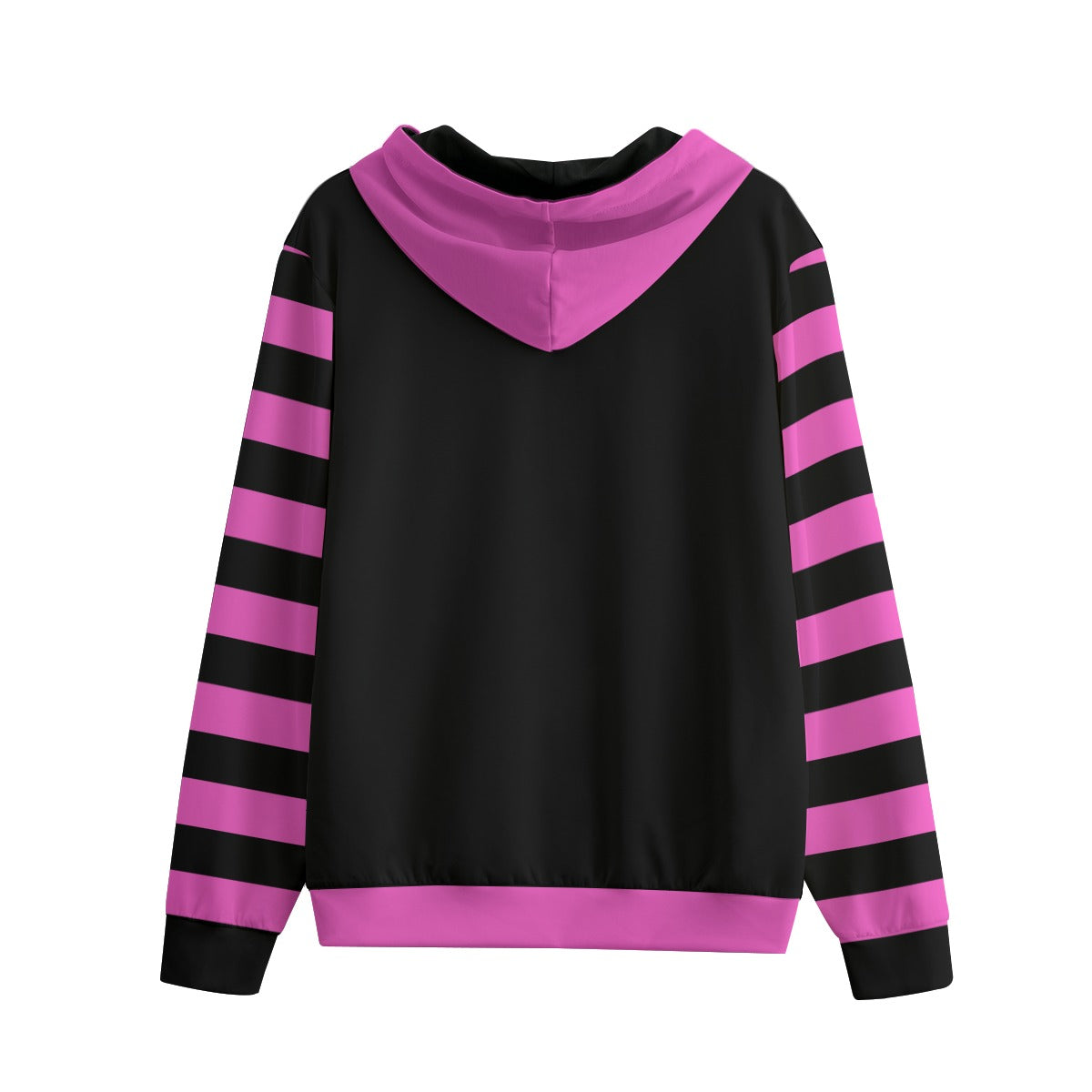 Scene Skull Stripe Zip Hoodie