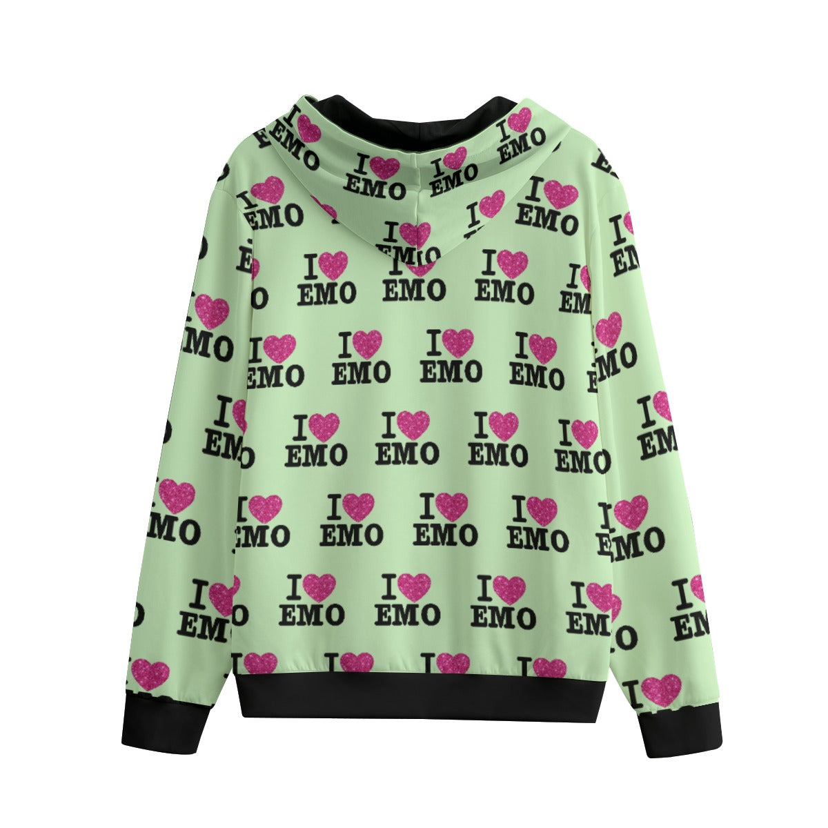 Scene Kid I ♥ EMO Zip-Up Hoodie (Unisex)