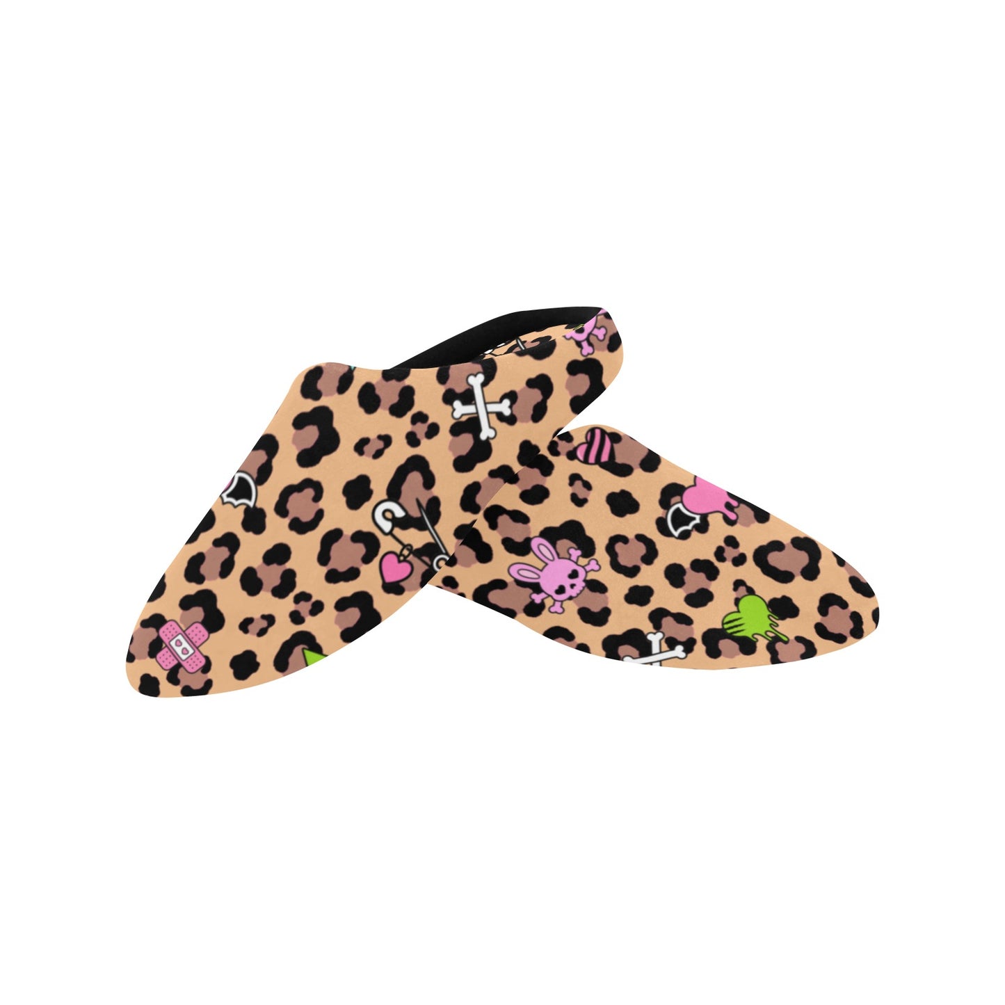 Leopard Scene Kid Charm Plush House Slippers