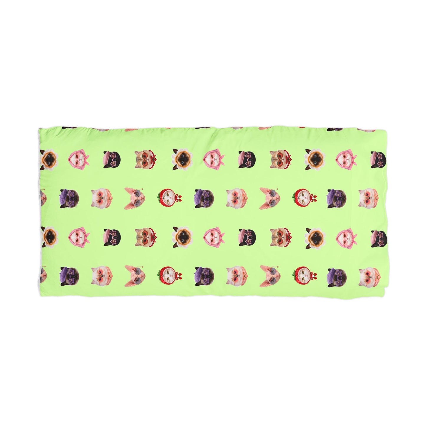 Lime Puppy Faces Pillowcase – Playful Repeat Print Microfiber Pillow Cover