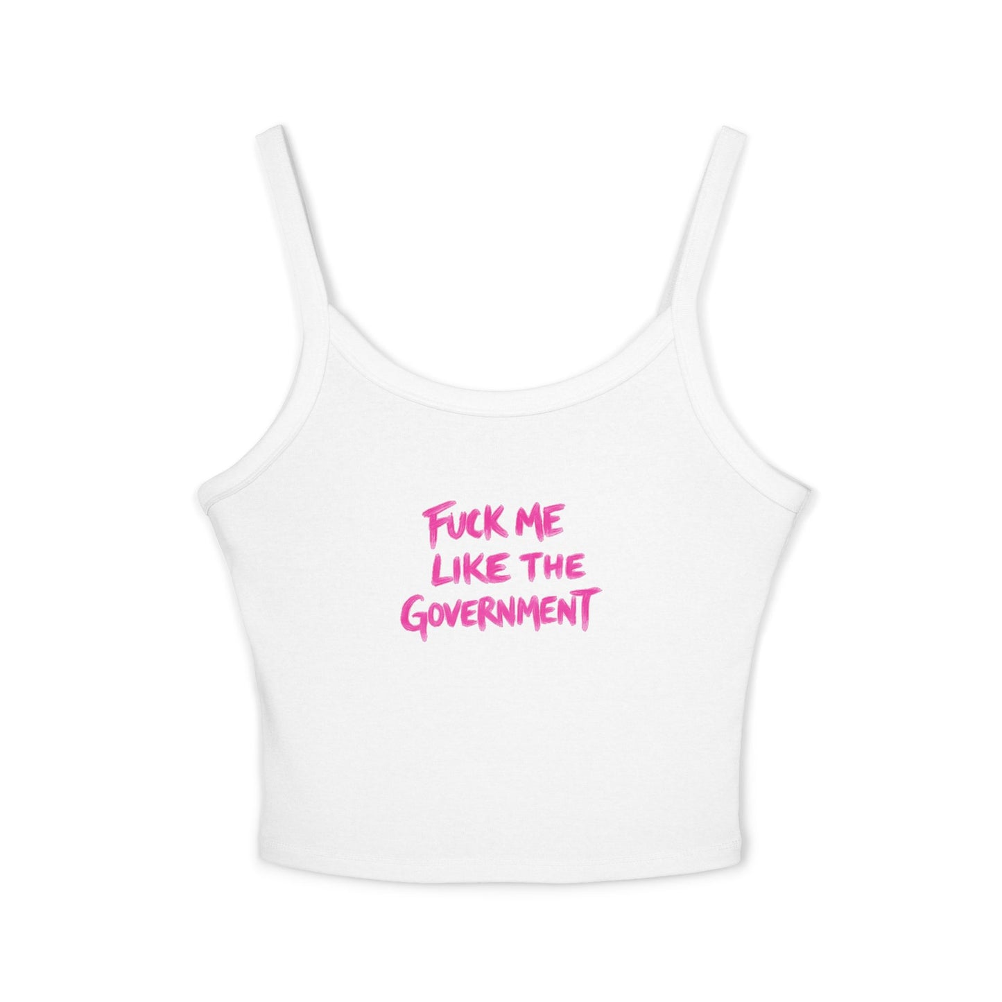 Fuck Me Like Government Baby Tank – Y2K Graphic Crop Top