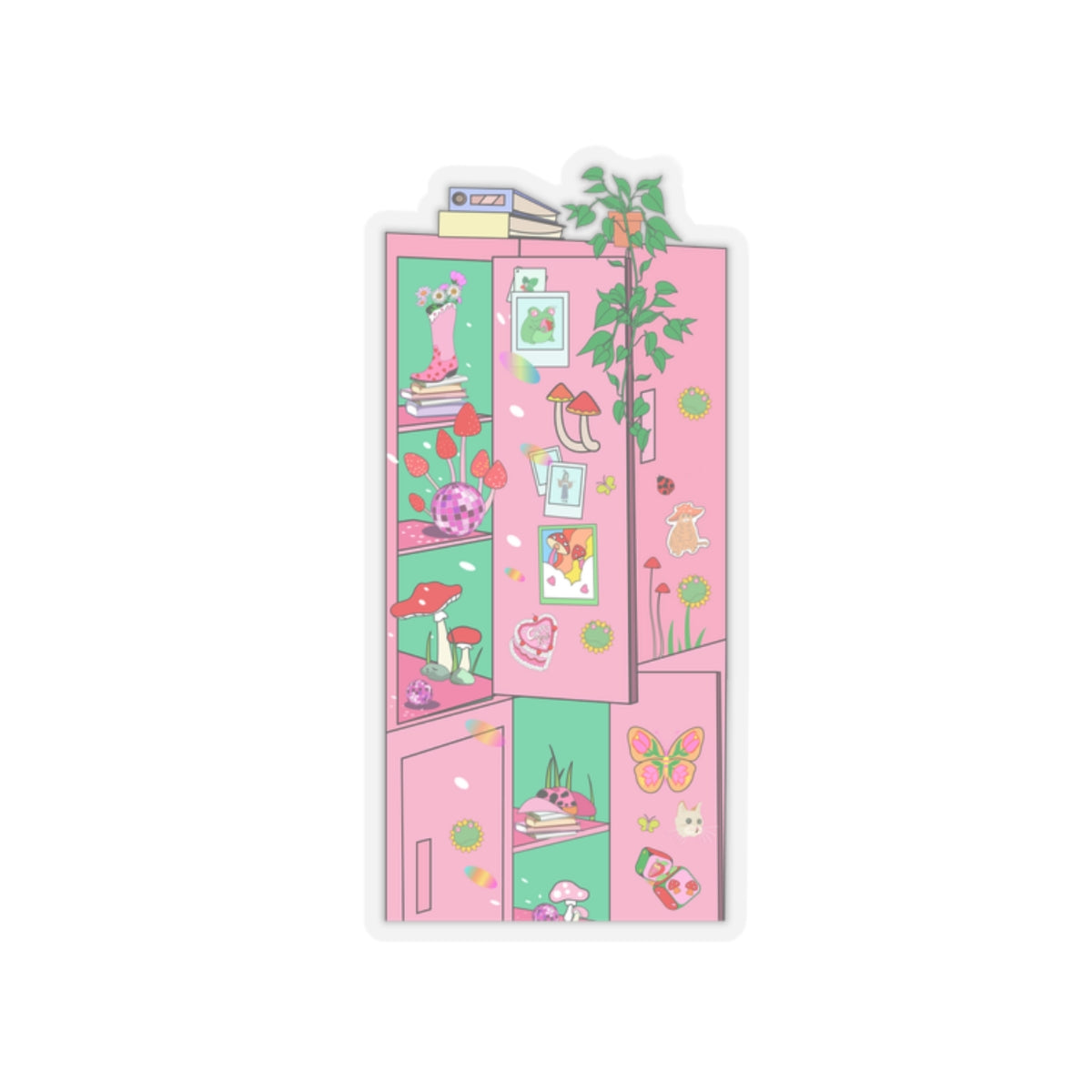 Pinky Shoomate Locker Room Kiss-Cut Stickers