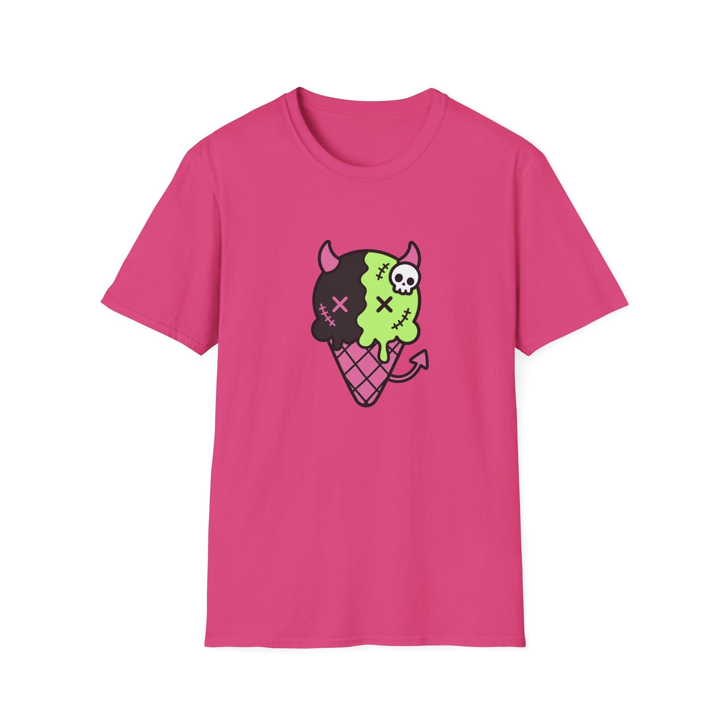 Devil Ice Cream Scene Kids Cotton Unisex Tee (XS–5XL)