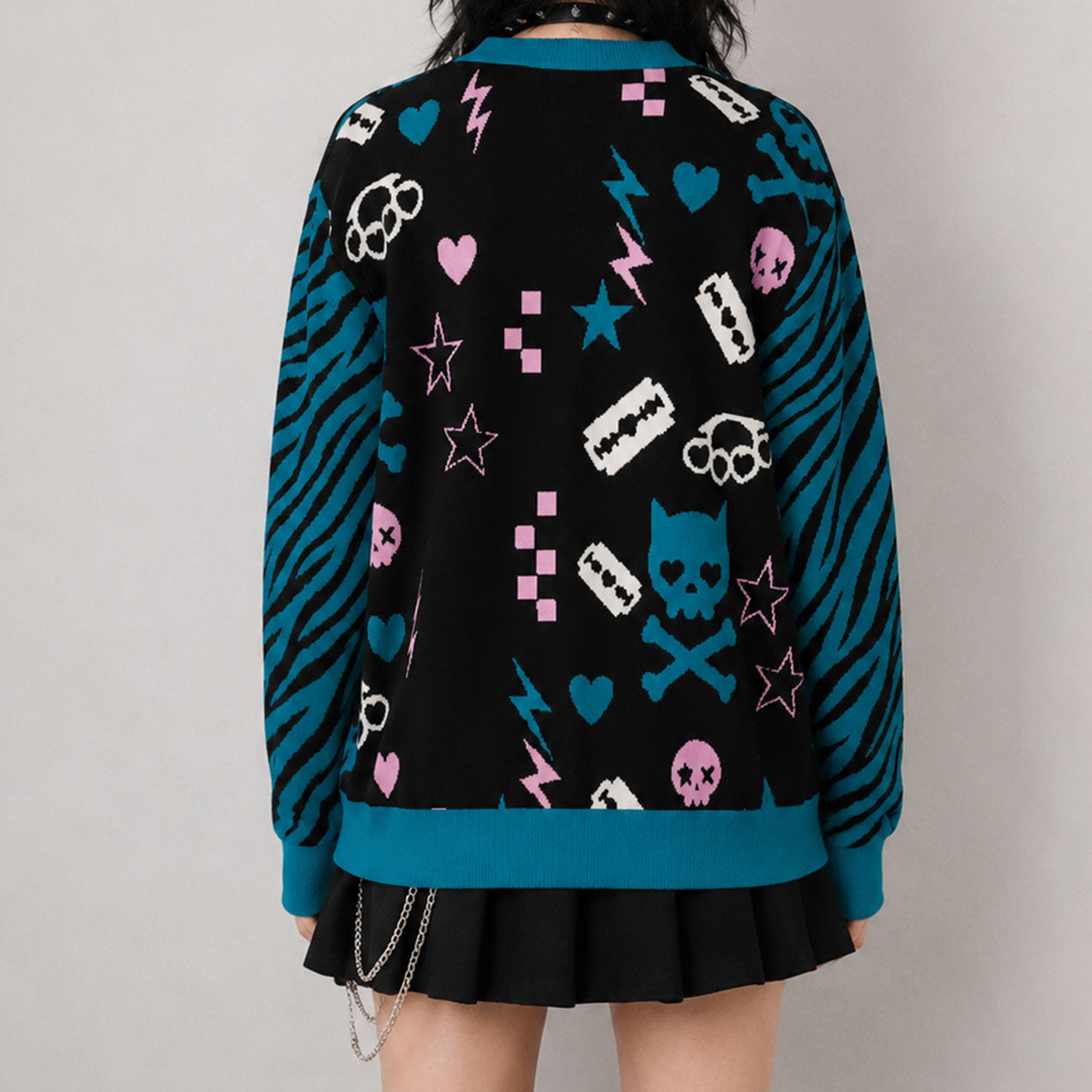 Electric Cat Scene Queen Unisex Cardigan (2XS–3XL)
