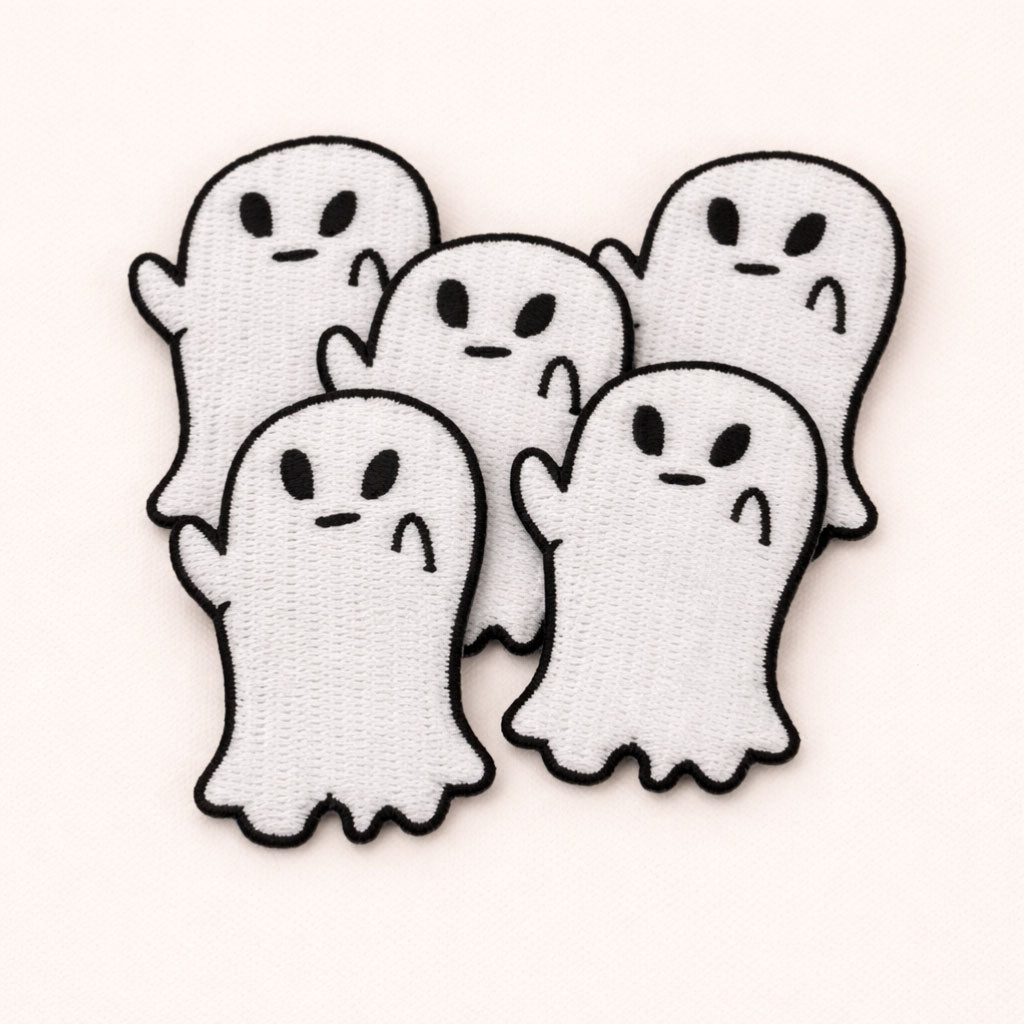 Mini Ghost Embroidered Iron-On Patch