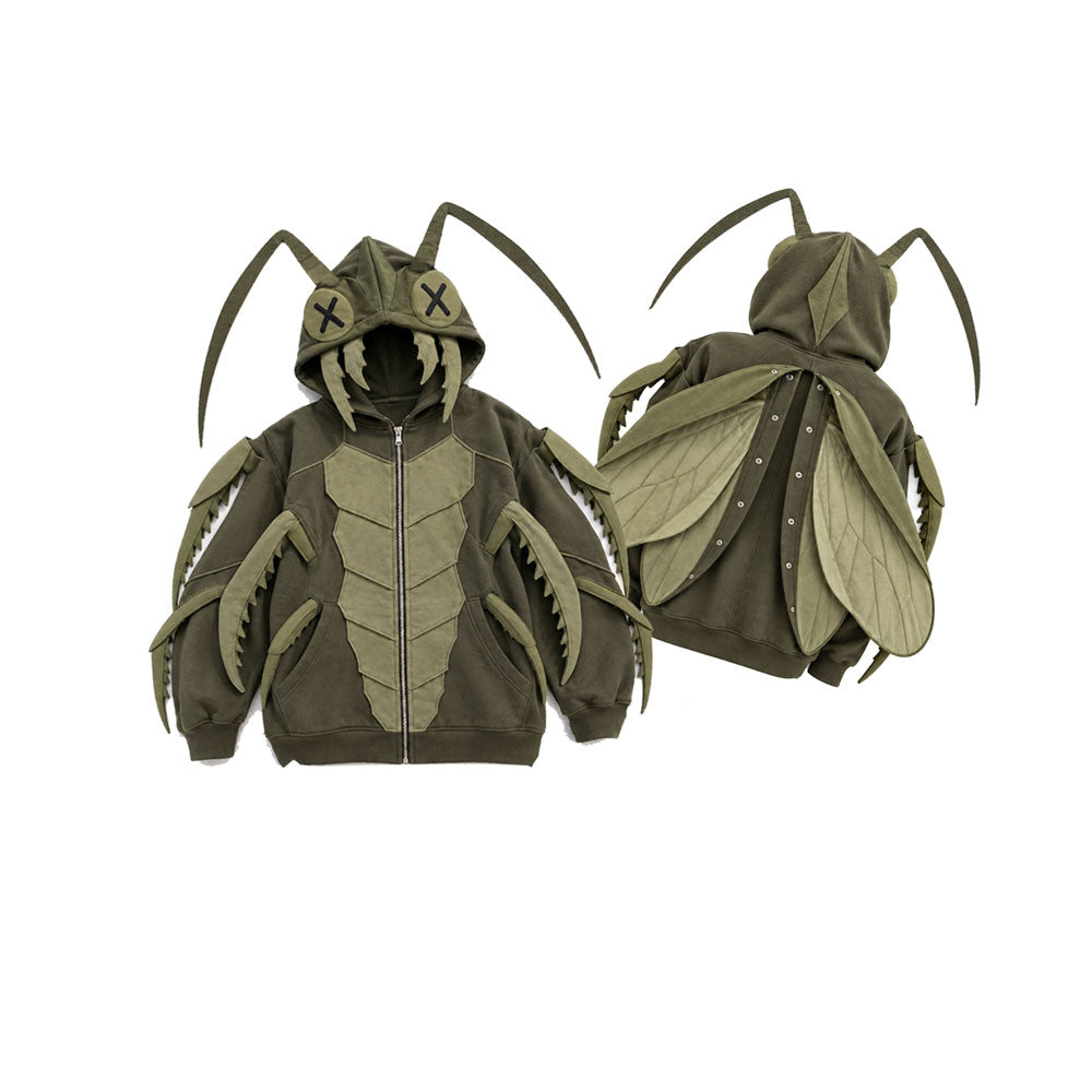 MANTIROACH Mantis Roach Monster Zip Hoodie