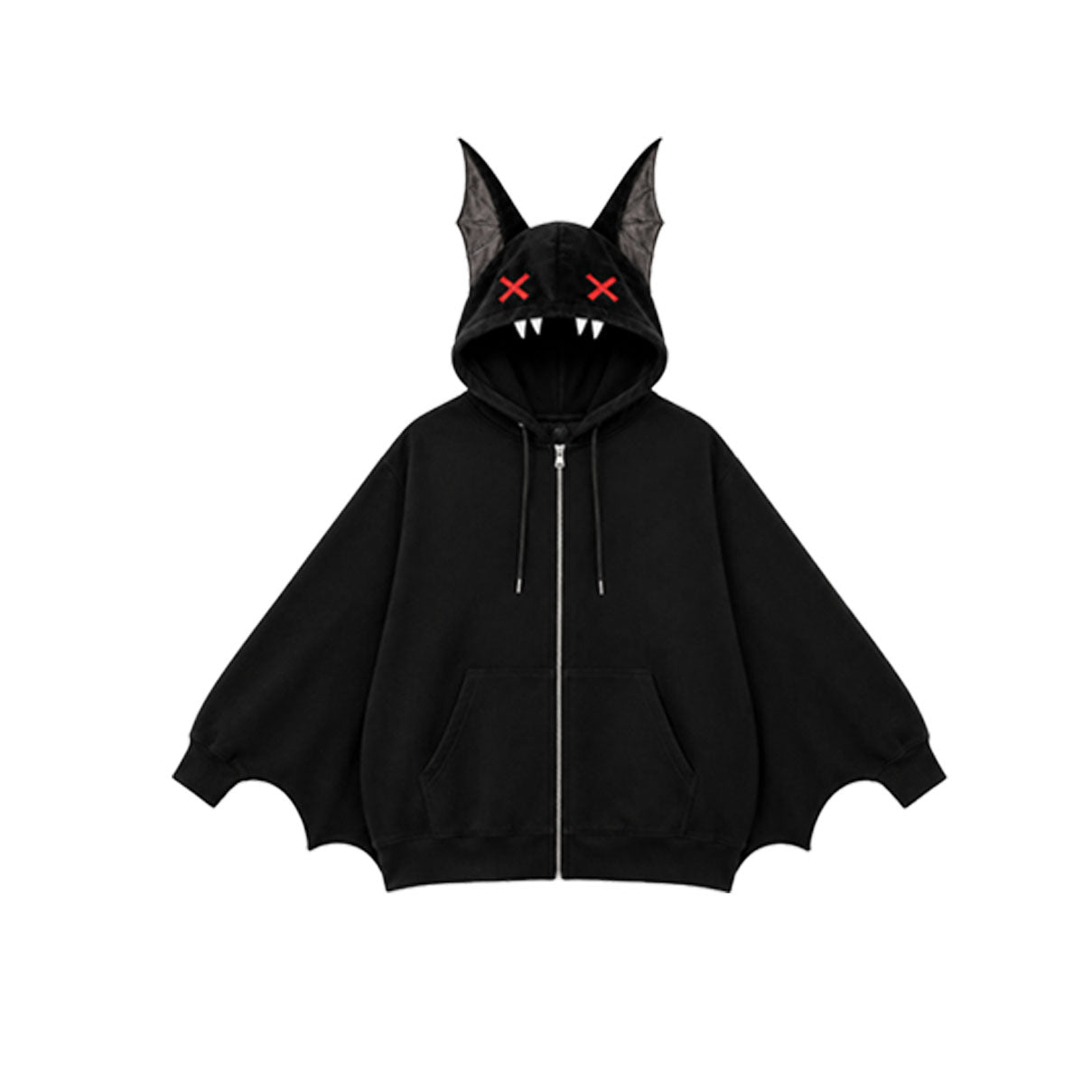 Summerween Vampire Bat Wing Oversized Poncho Hoodie