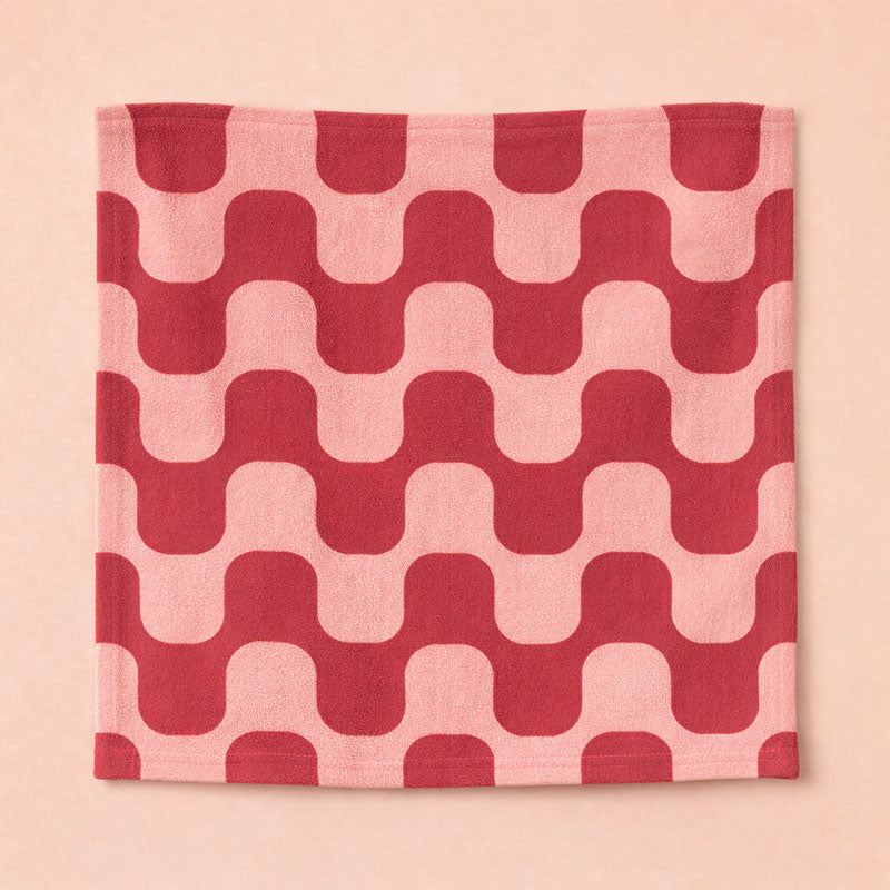 Retro Wave Pink Kitchen Towel