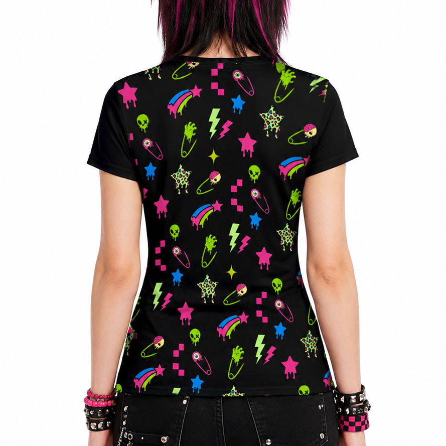 Alien Zombie Scene Women's Cotton T-Shirt (S–9XL)