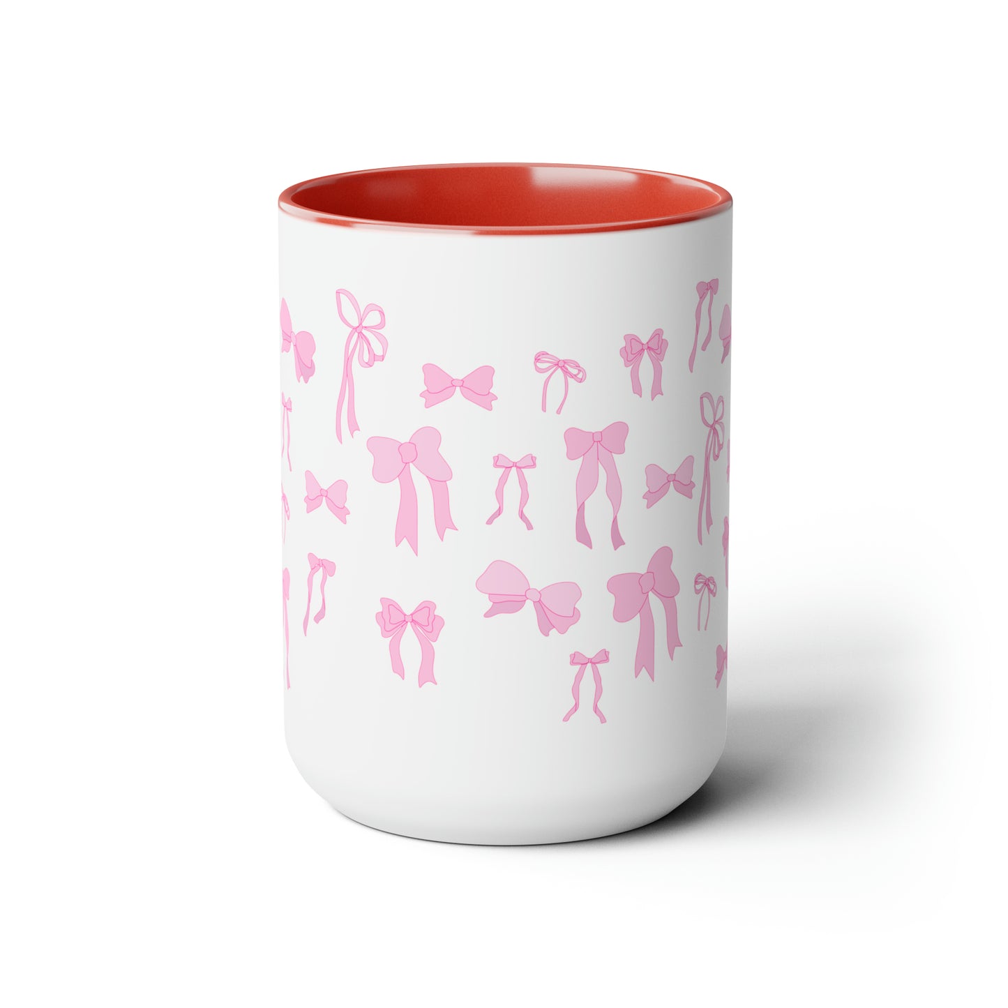 Soft Girl Aesthetic Pink Bow Pint  Coffee Mugs