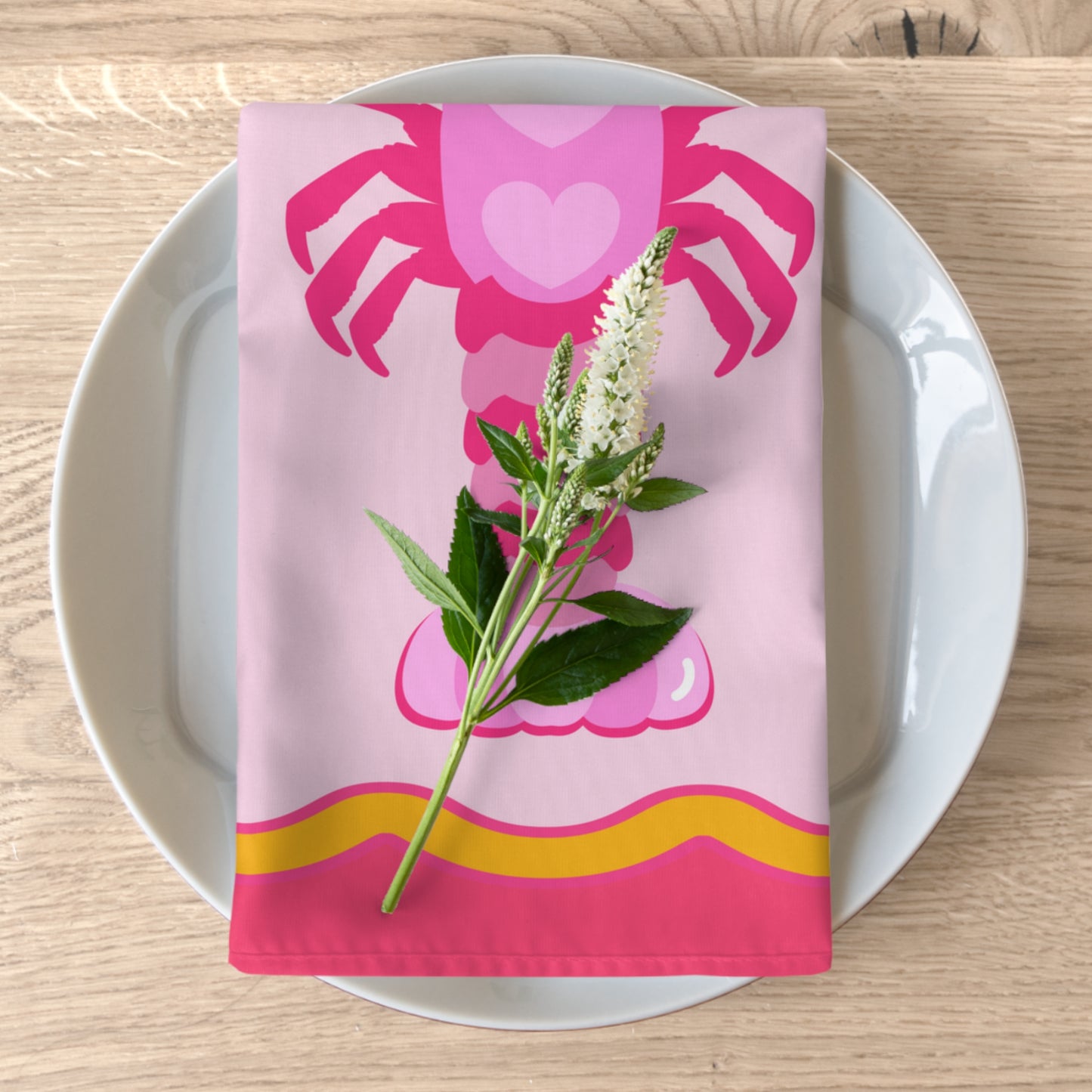 Pink lobster Napkins