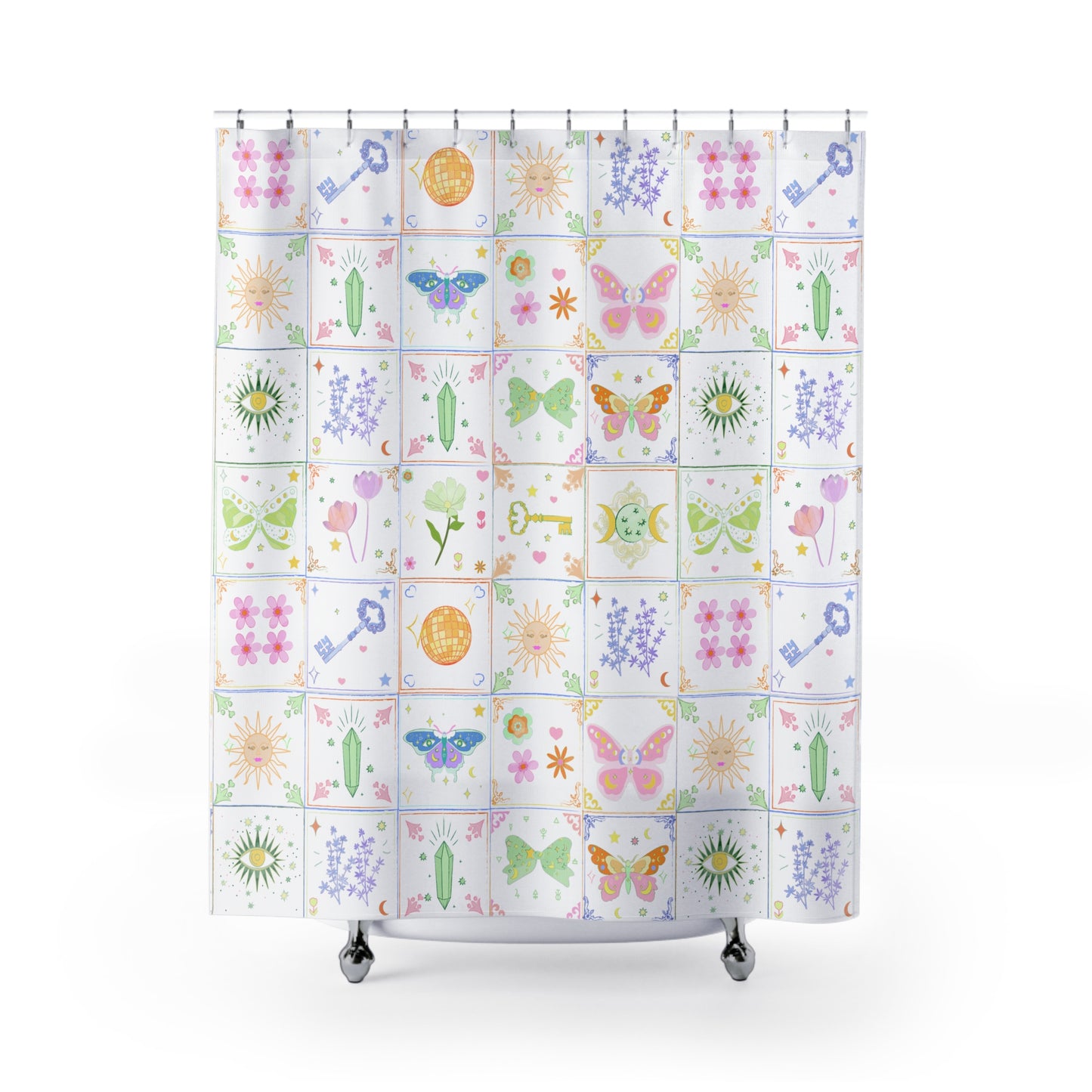 Pastel BOHO Whimsical Butterfly Shower Curtains