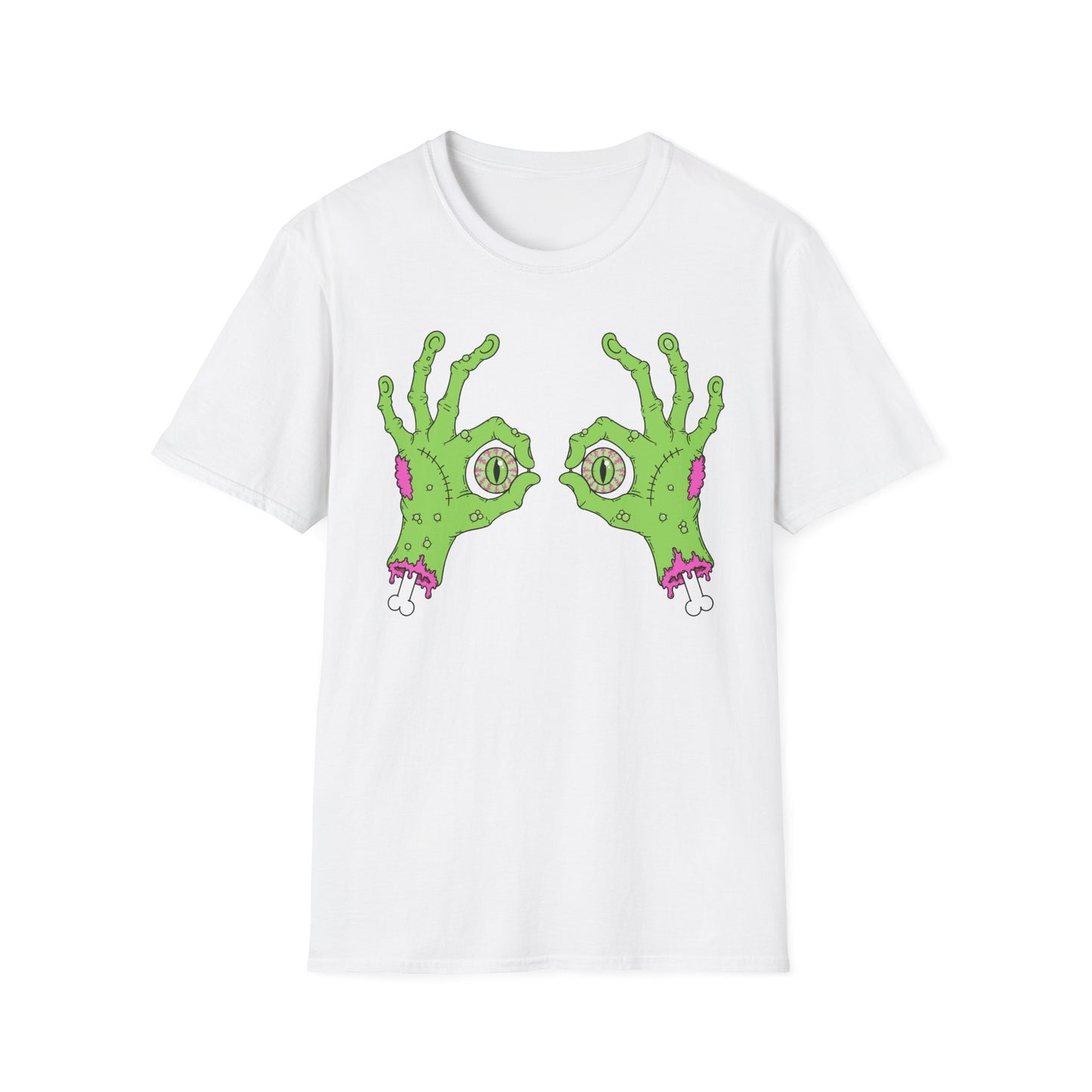 Alien Eyeball Zombie Hands Cotton Unisex T-Shirt (XS–5XL)