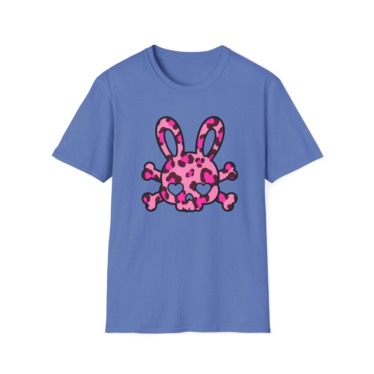 Leopard Bunny Skull Cotton Unisex T-Shirt (S to 3XL)