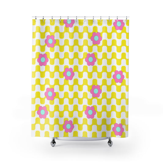 Blooming Inner Chid Soul Shower Curtains Yellow