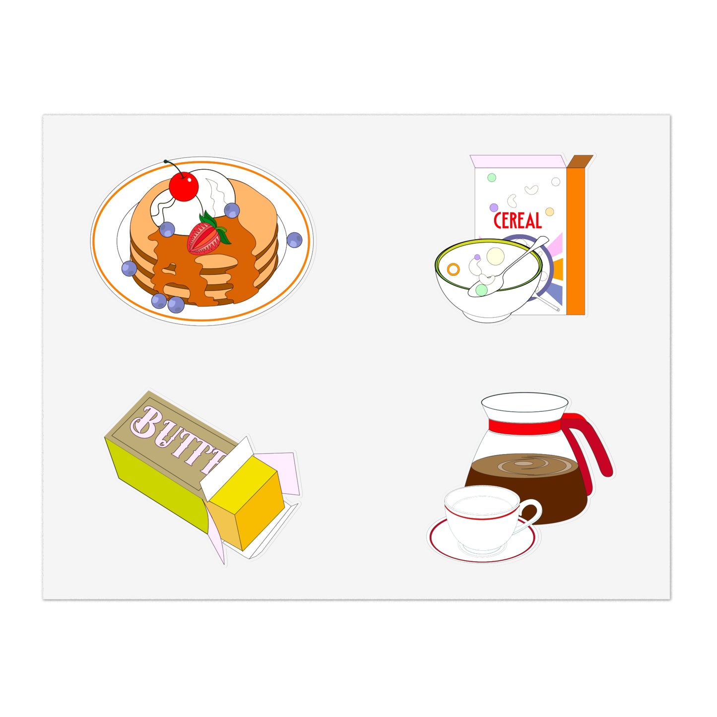 Breakfast Time Sticker Sheets