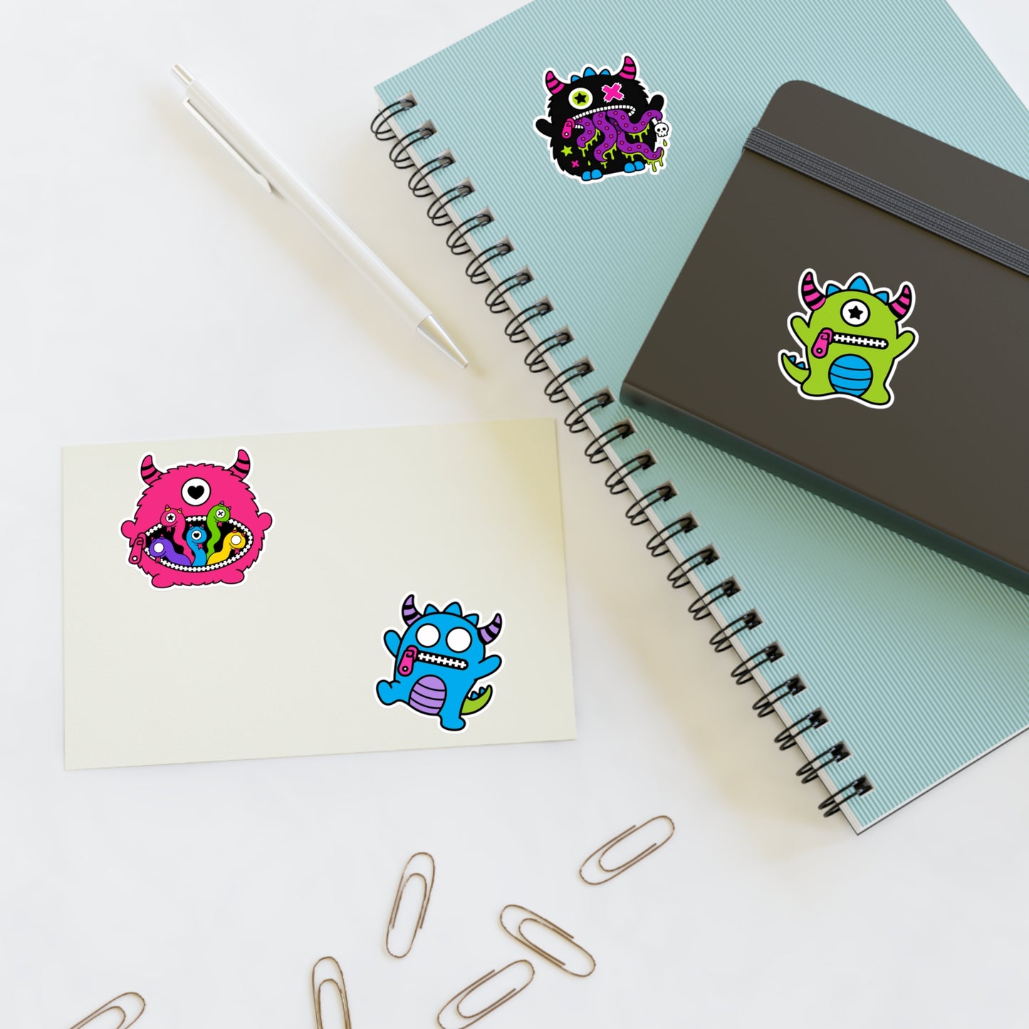 Sheppy Zippy Monster Family Vinyl Sticker Sheet