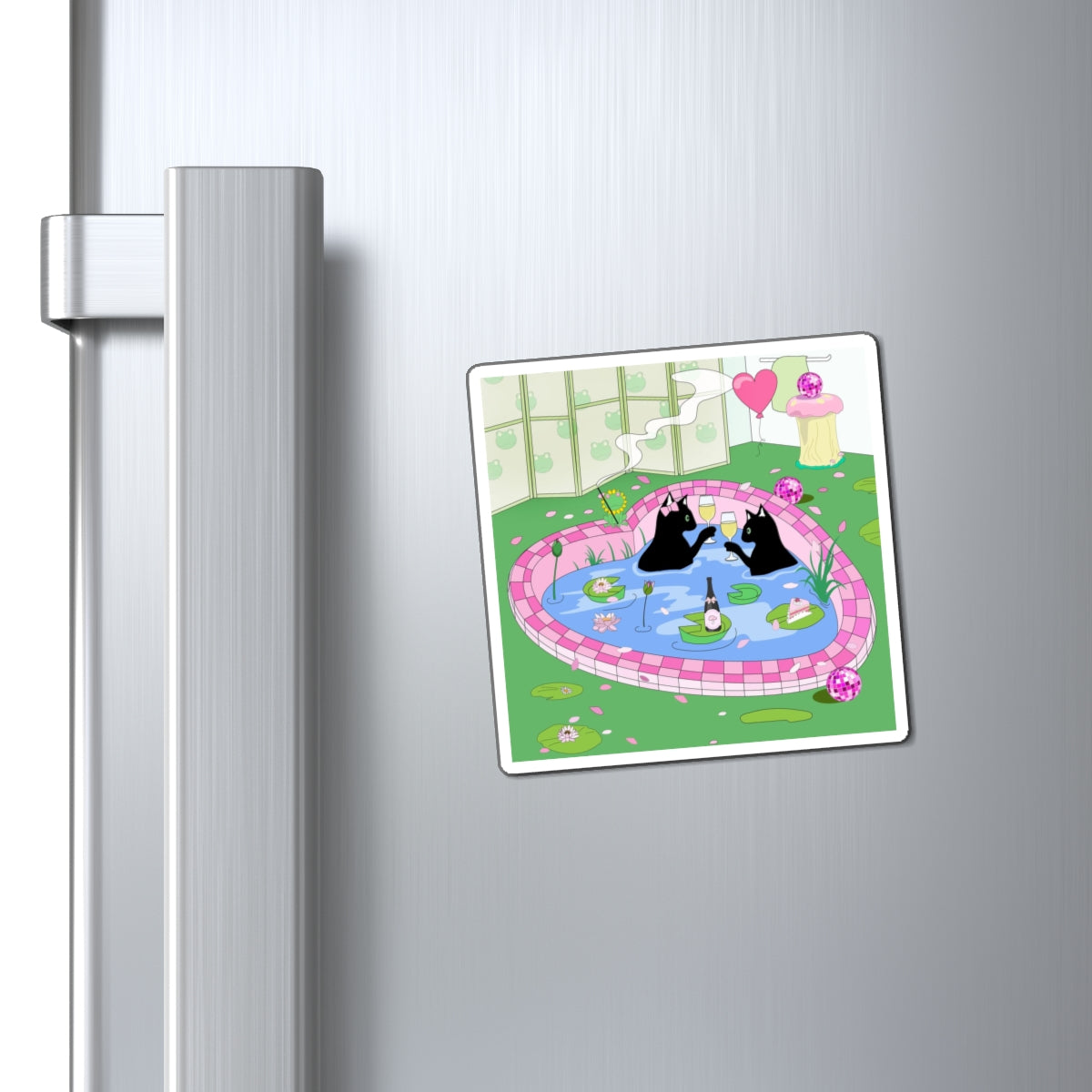 V day Kitty Magnets