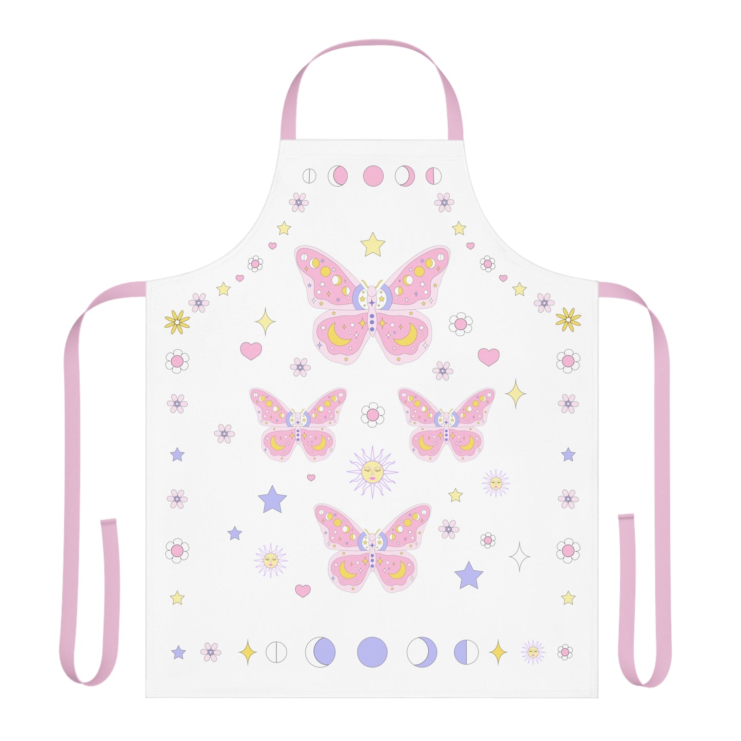 KawaII Pastel Soft Grunge Butterfly Apron