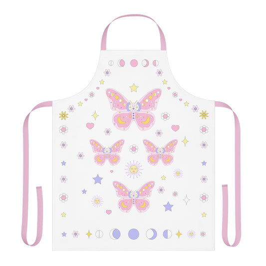 KawaII Pastel Soft Grunge Butterfly Apron