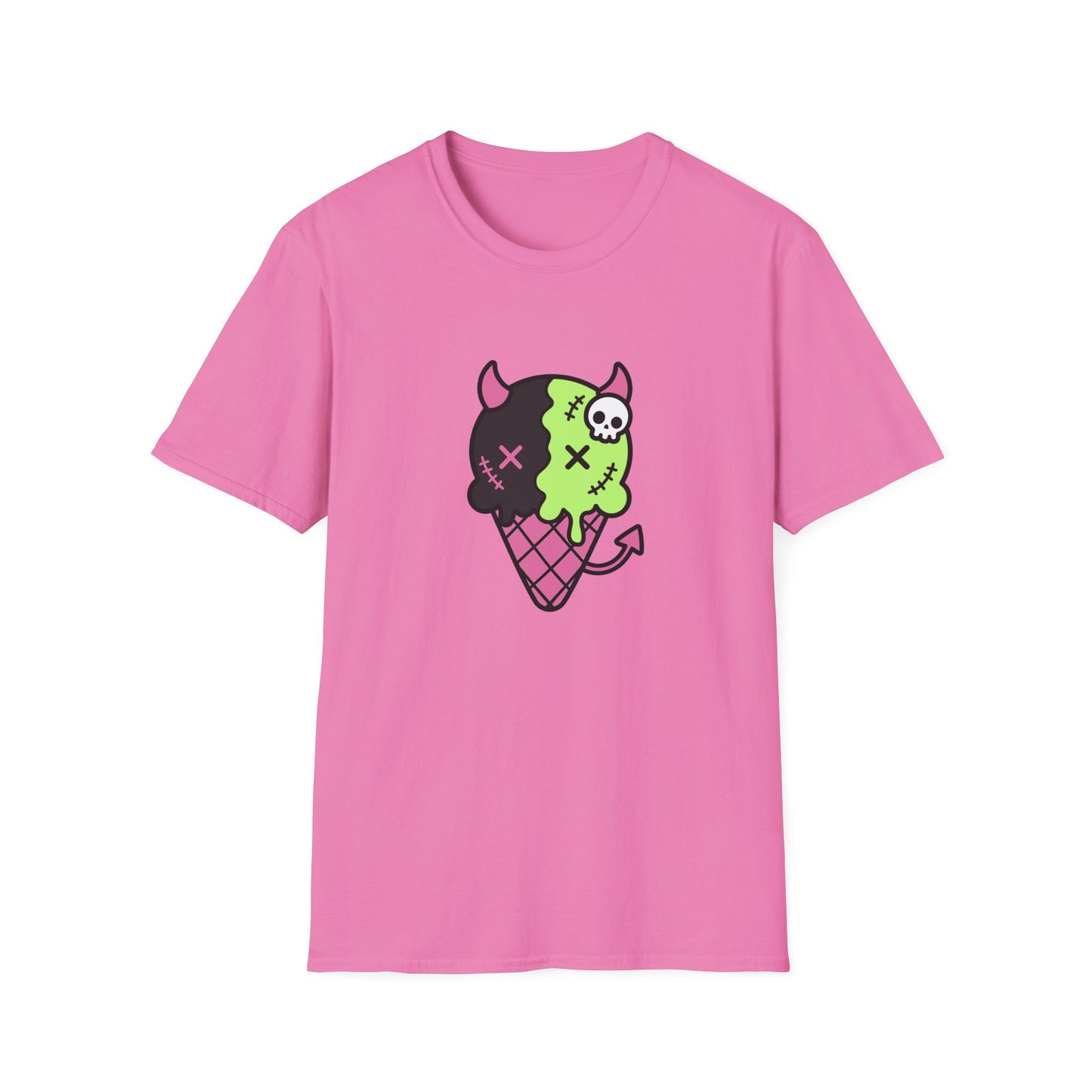 Devil Ice Cream Scene Kids Cotton Unisex Tee (XS–5XL)