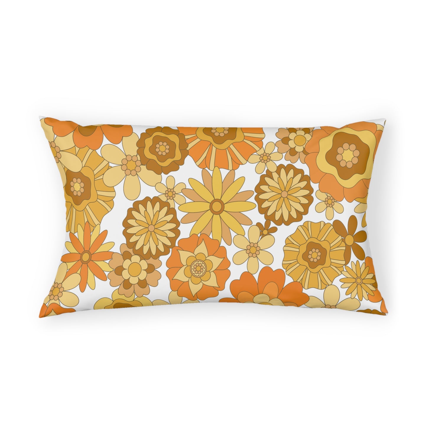 Groovy Retro 70s Vibe Flower Child Pillow Sham