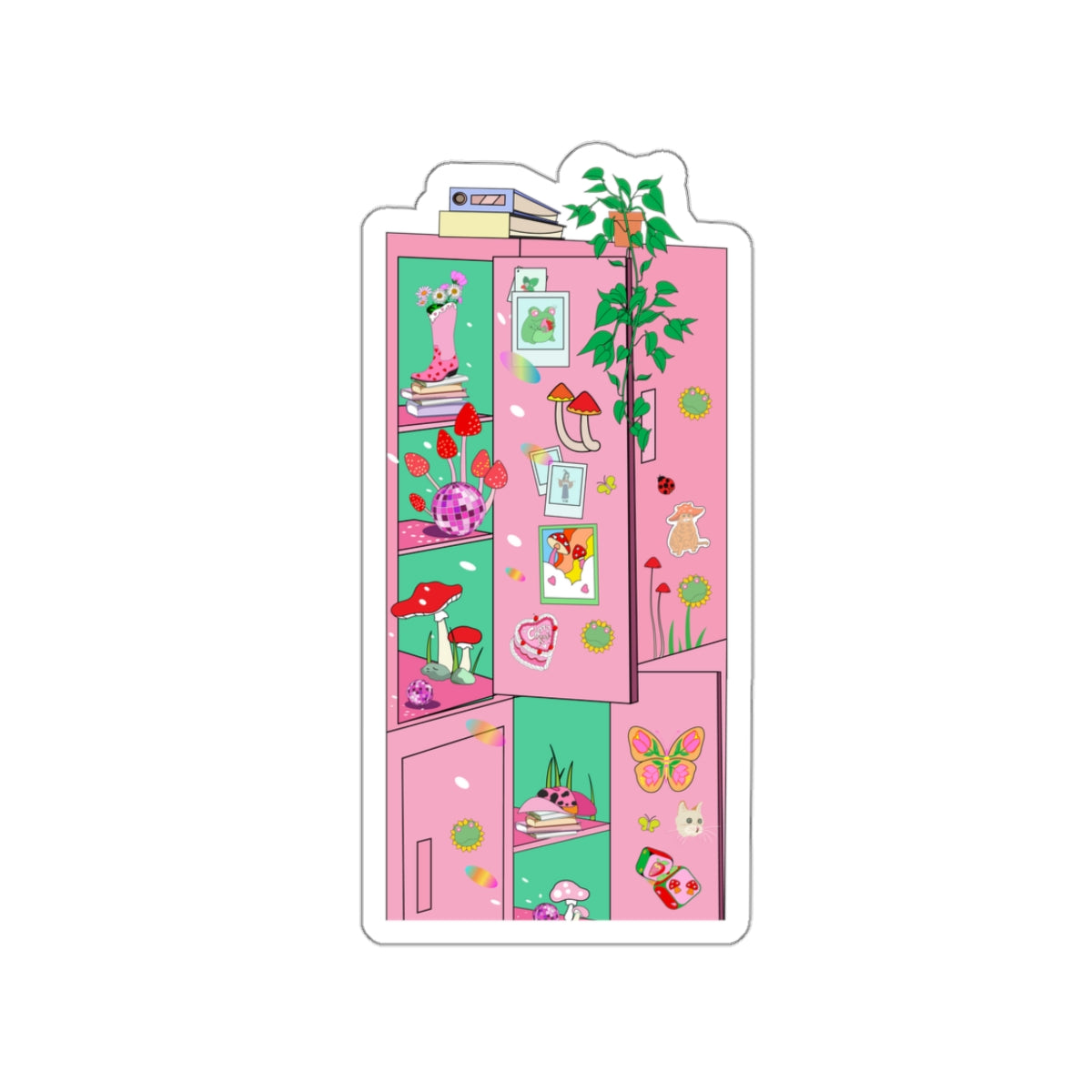 Pinky Shoomate Locker Room Kiss-Cut Stickers