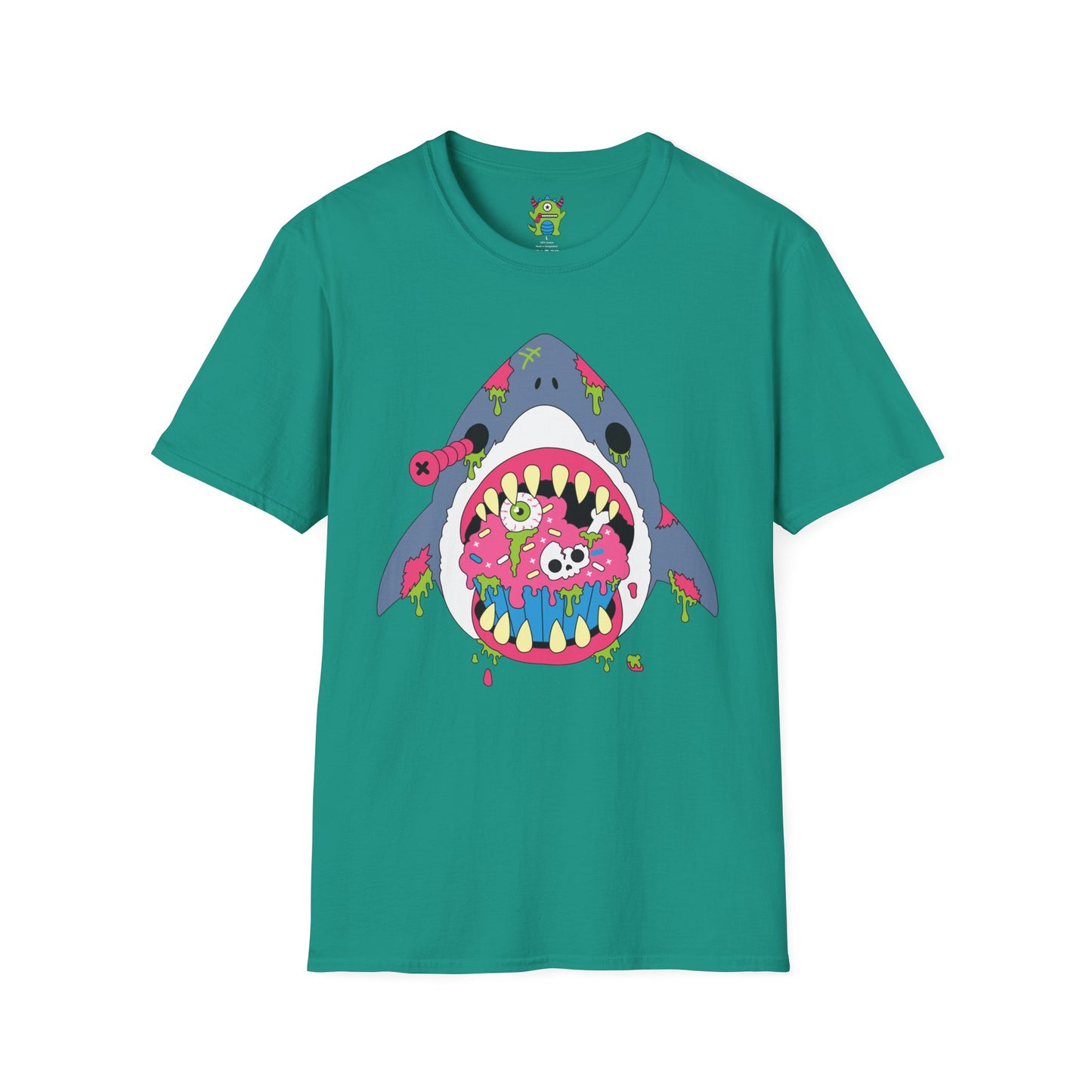 Zombie Shark Graphic Tee — Creepy Cute Monster Shark T‑Shirt