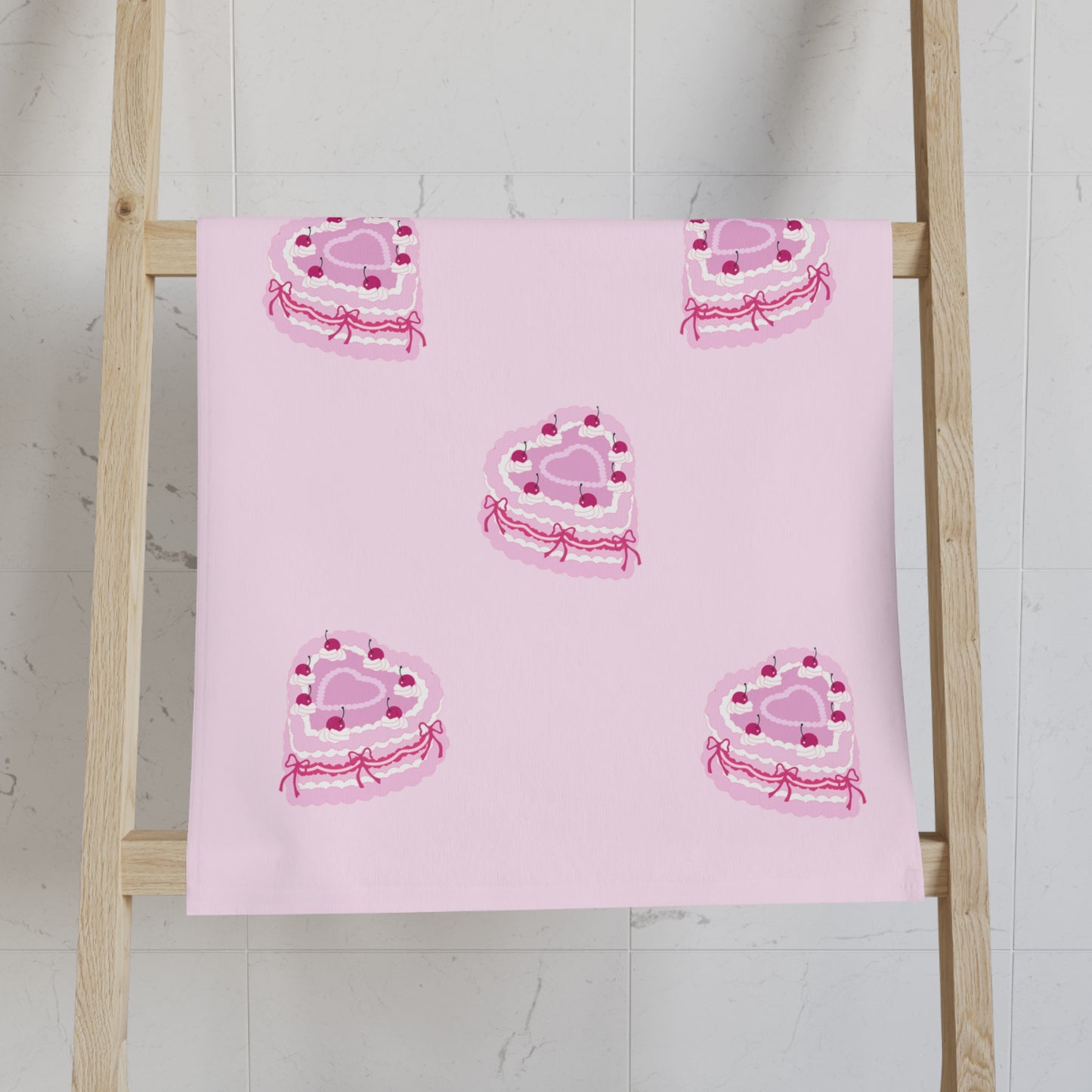 Pink Cake Hand Towel