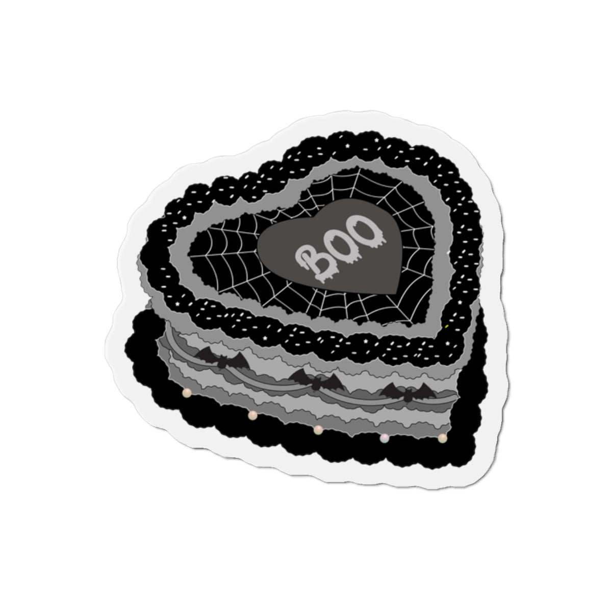 Kawaii Goth BOO Cake Magnets