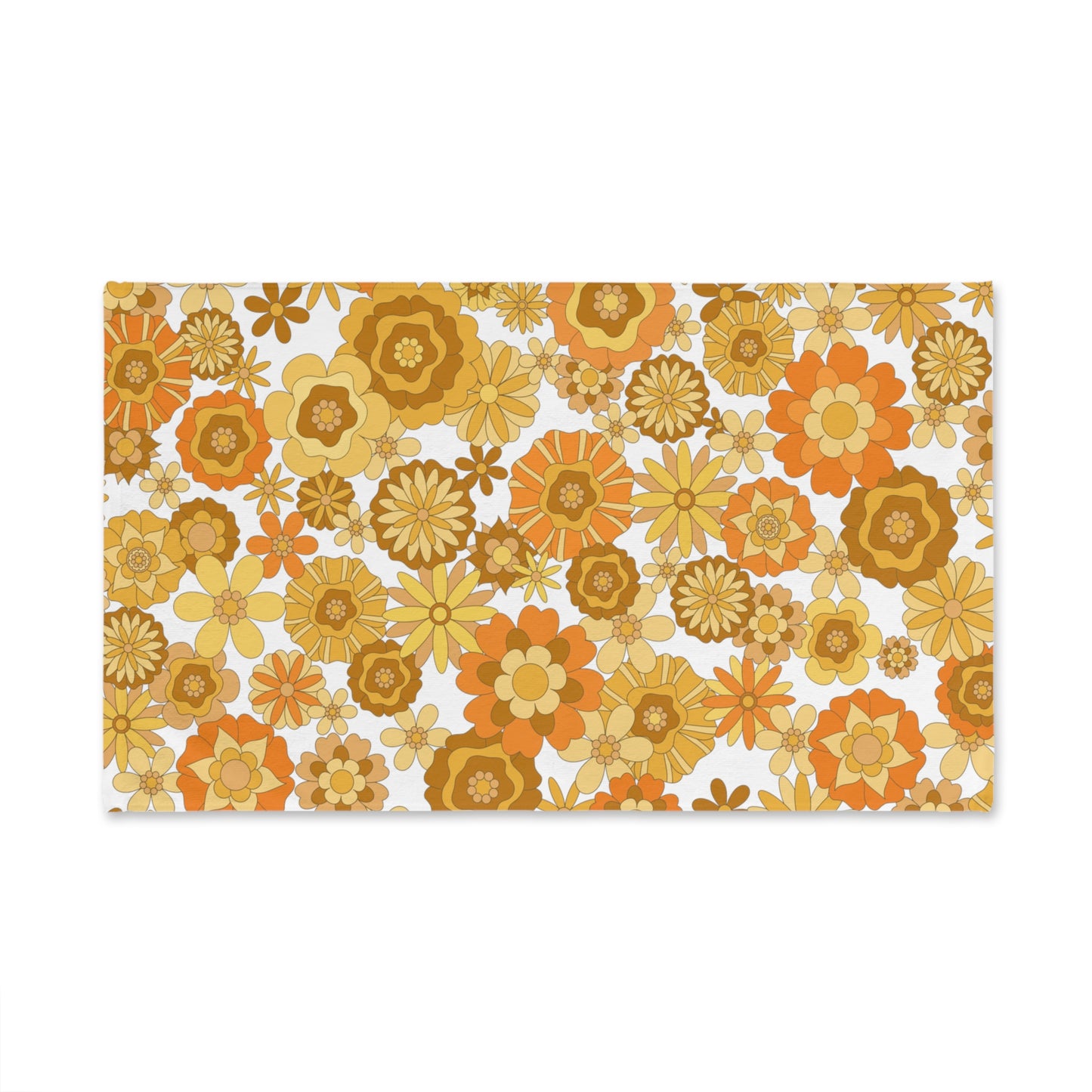 Groovy Retro 70s Vibe Flower Child Hand Towel