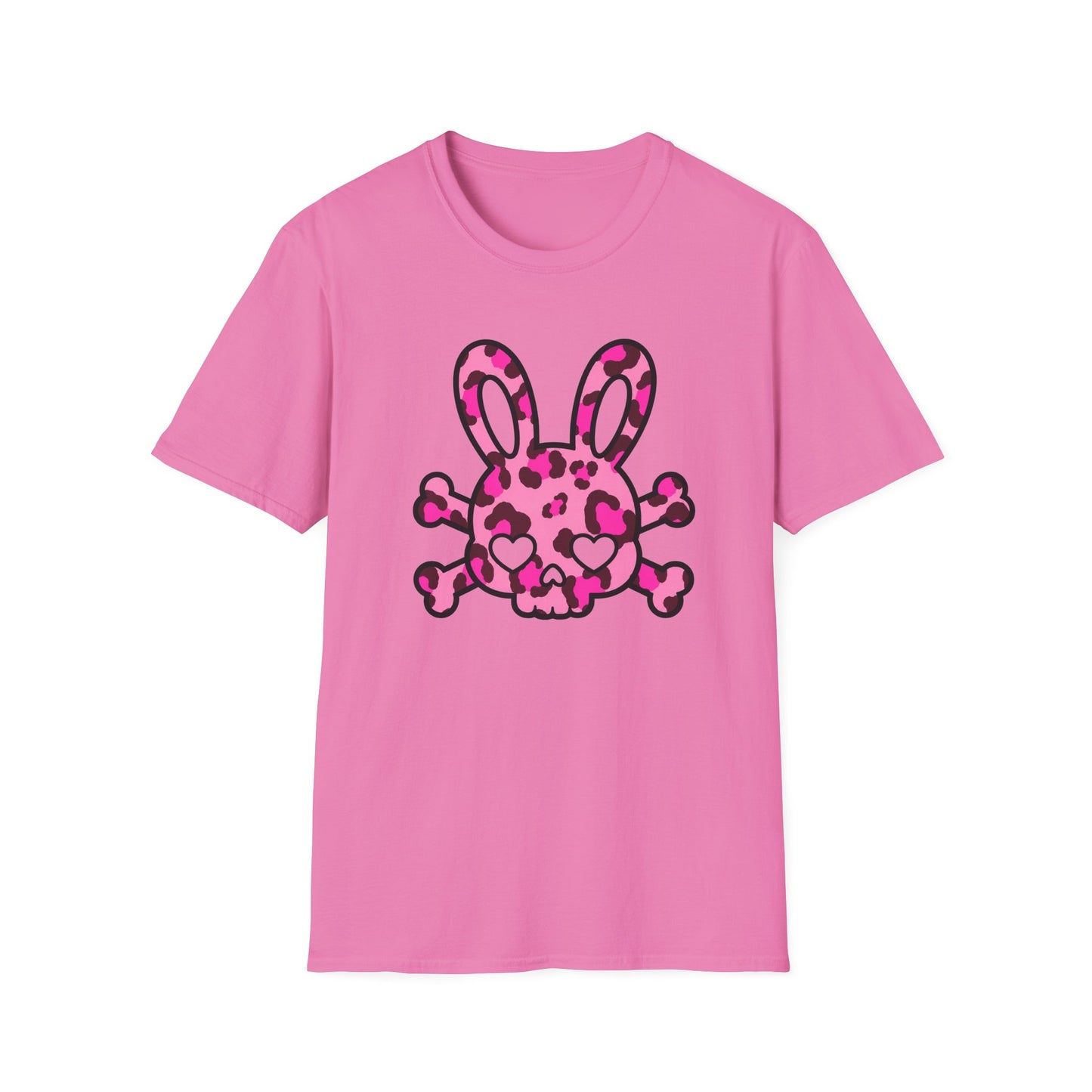 Leopard Bunny Skull Cotton Unisex T-Shirt (S to 3XL)