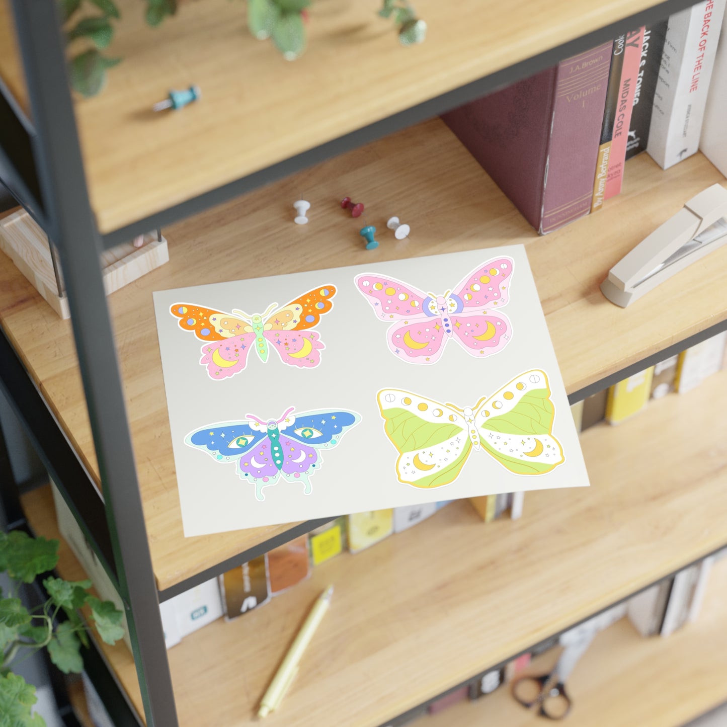 Pastel Kawaii Grunge Butterfly Sticker Sheets