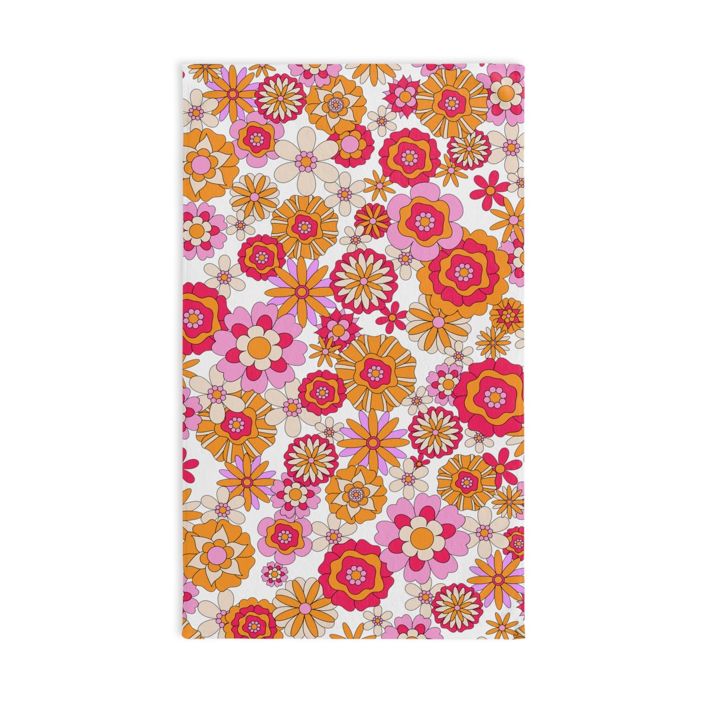 Retro Flower Child Hand Towel