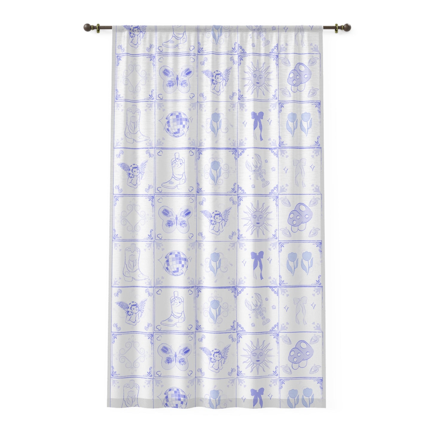 Angelic Tile style Window Curtain