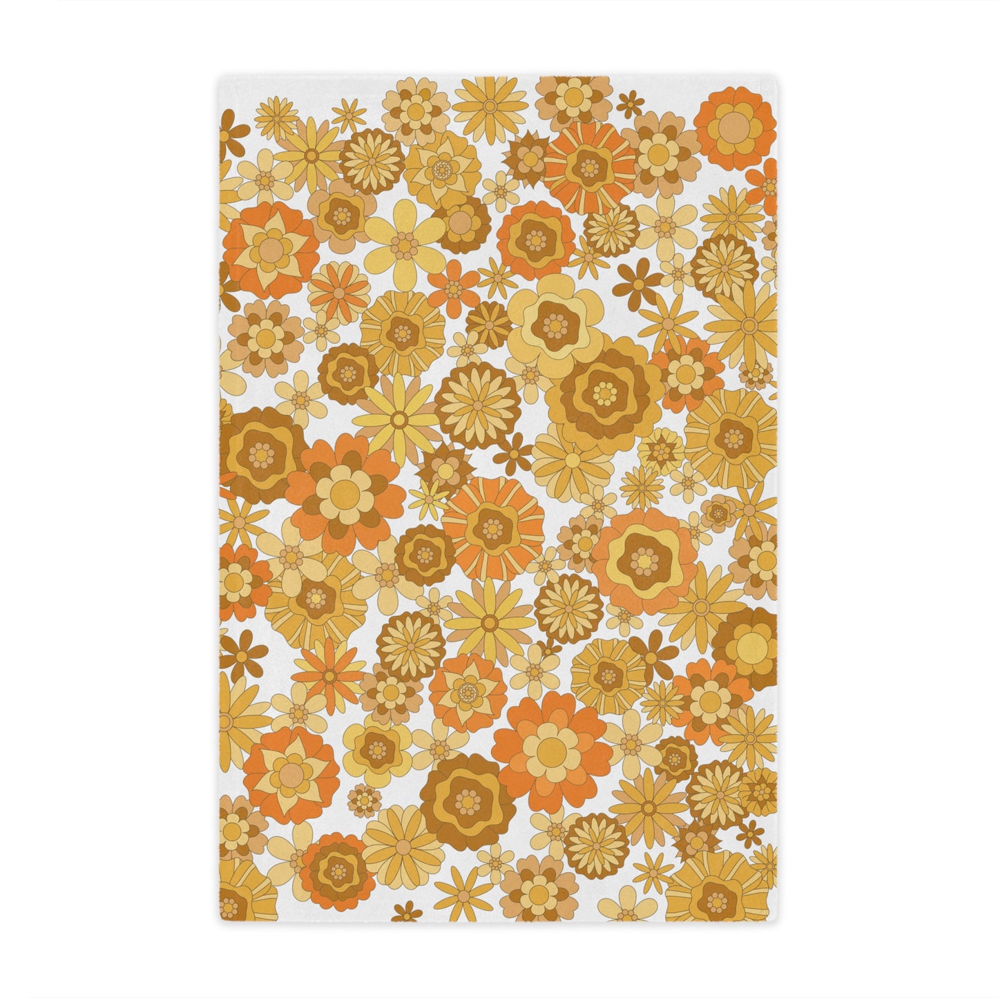 Groovy Retro 70s Vibe Flower Child Blanket