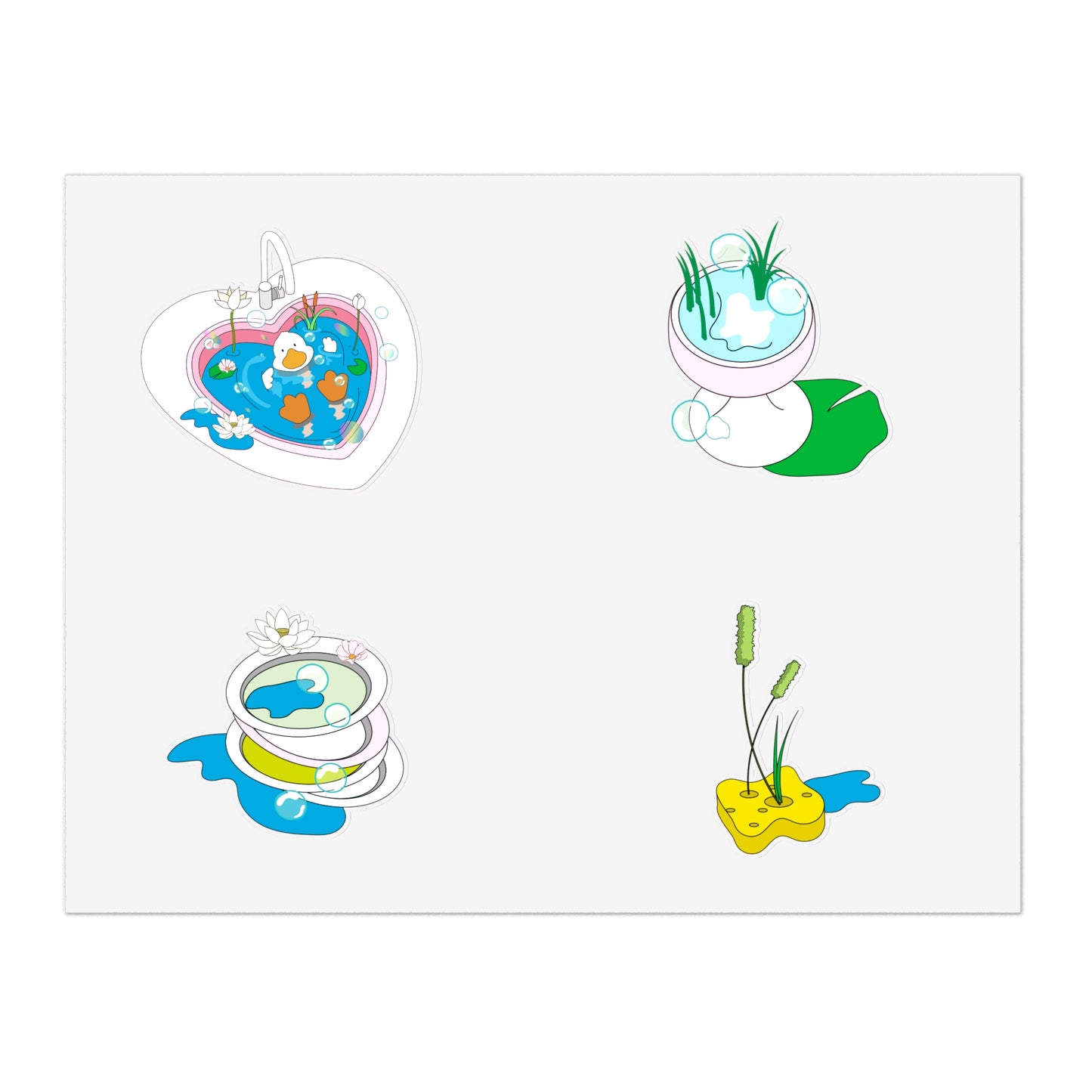 duck daydream Sticker Sheets