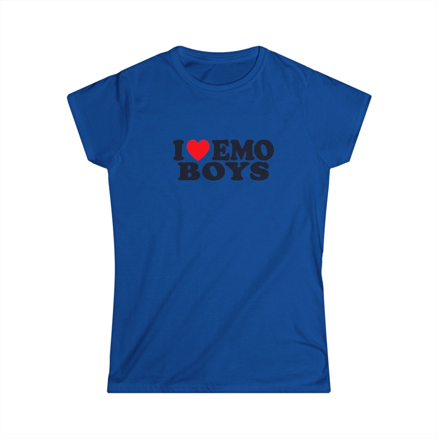 I Love Emo Boys Women’s Tee | Pink Scene Graphic T-Shirt