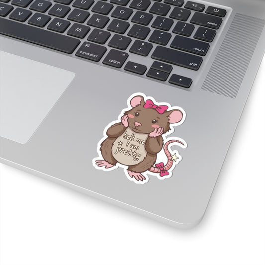Rat Girl “Tell Me I Am Pretty” Sticker – Sad Cute Coquette Vinyl Decal